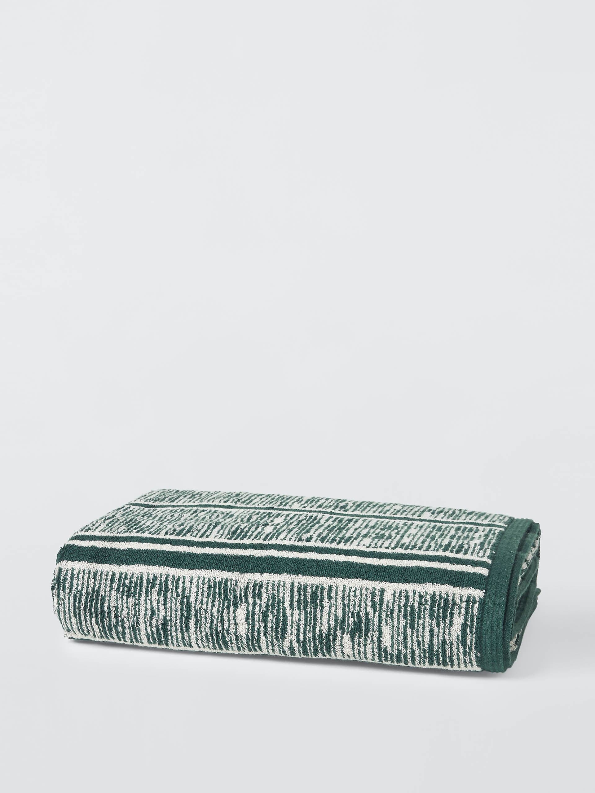 Ikat hand towel, leaf green