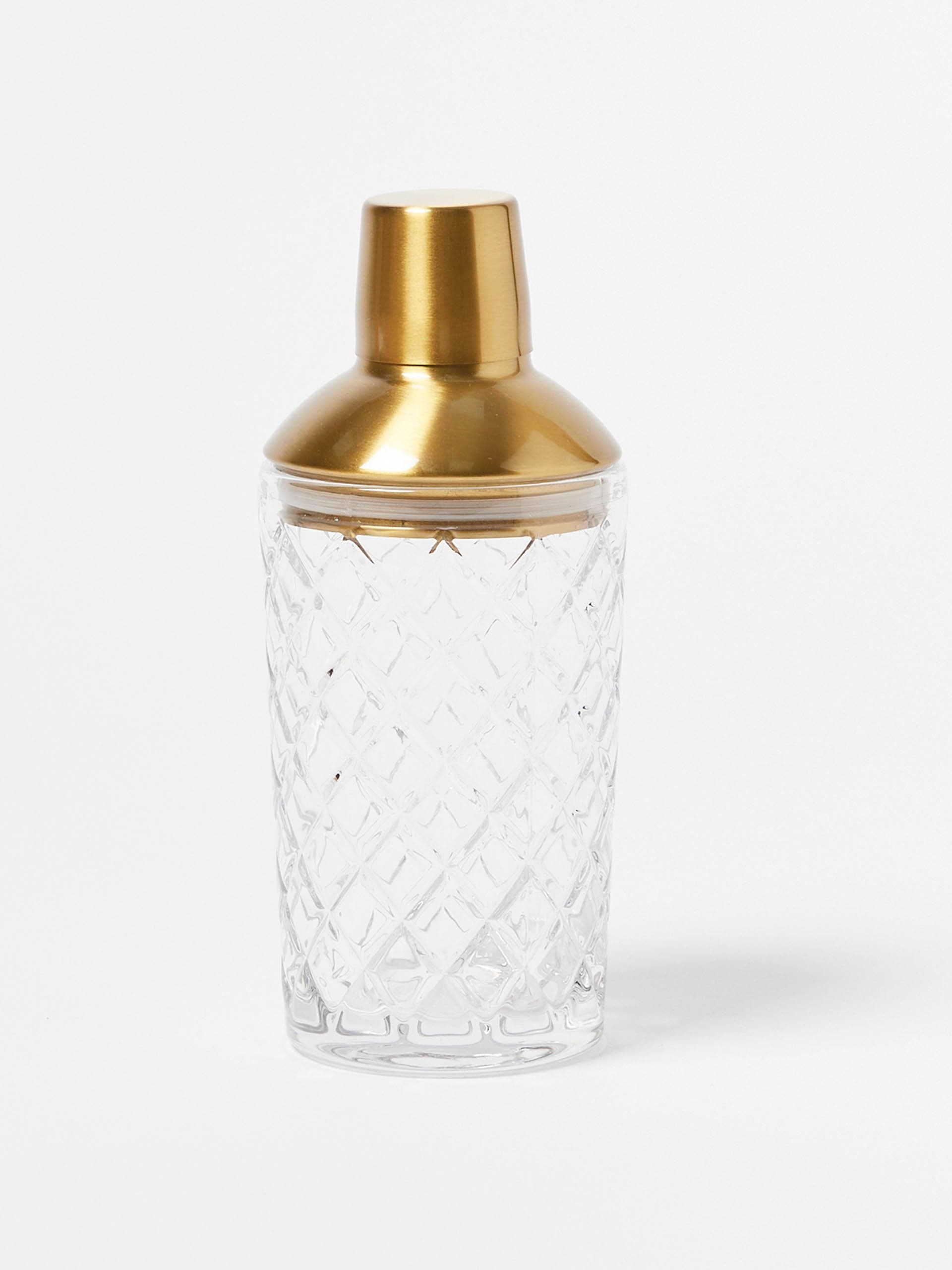 Medlock diamond glass cocktail shaker