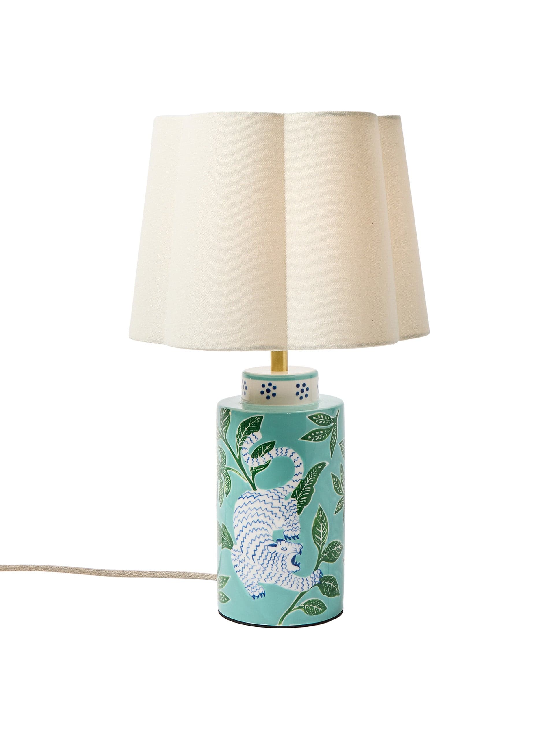 Tigris blue ceramic desk and table lamp