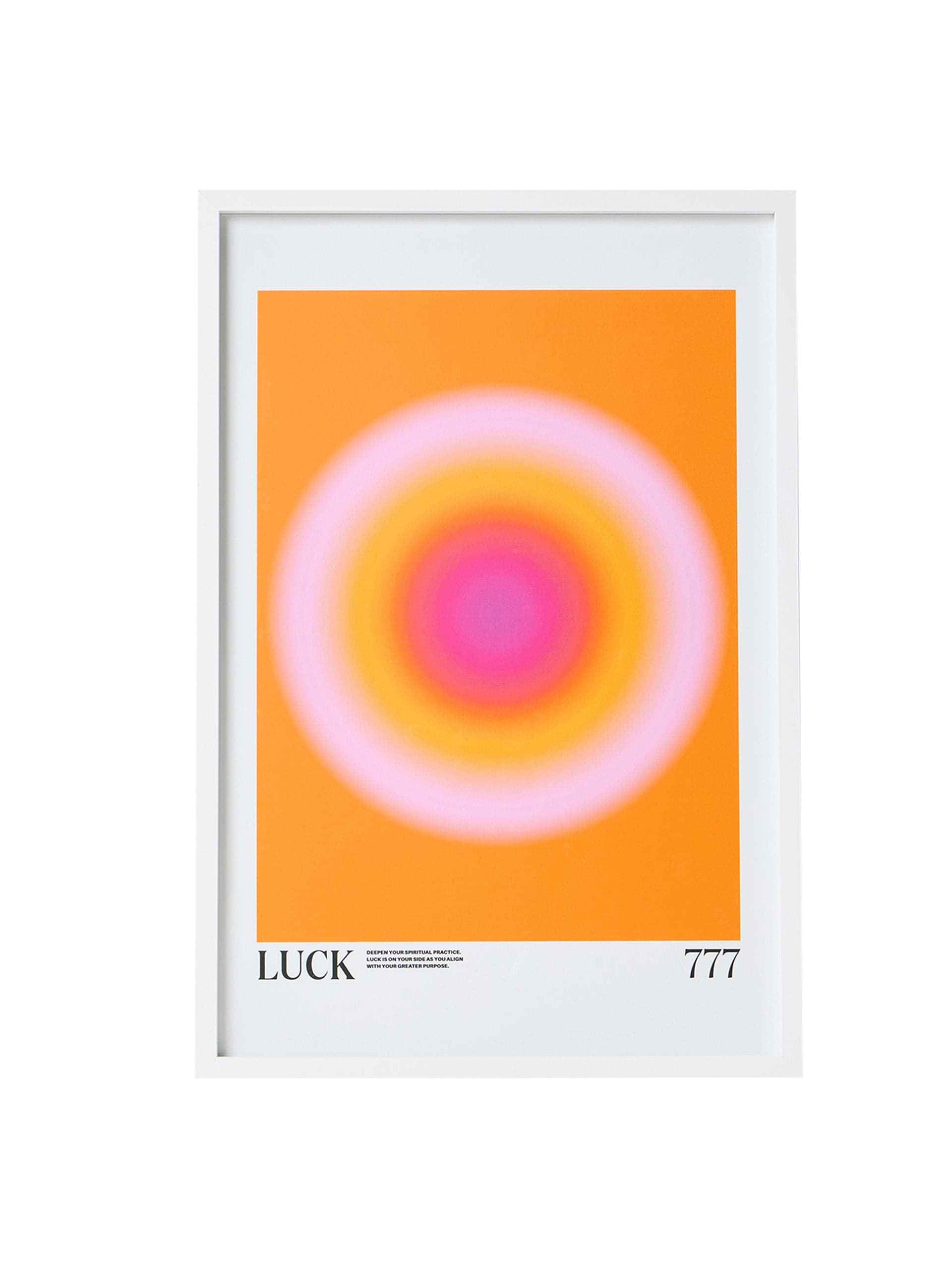 Luck orange framed wall art