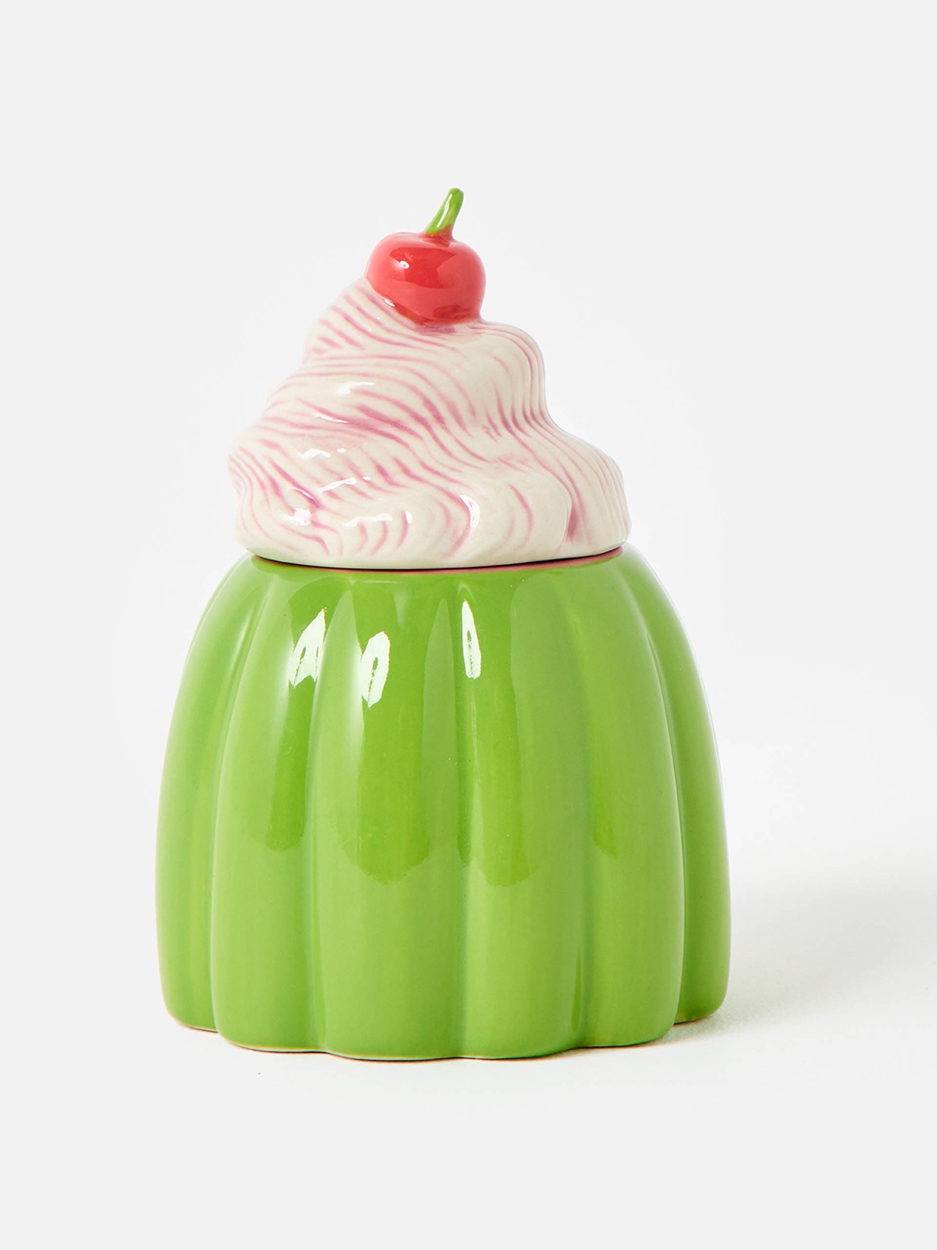 Jelly green ceramic candle