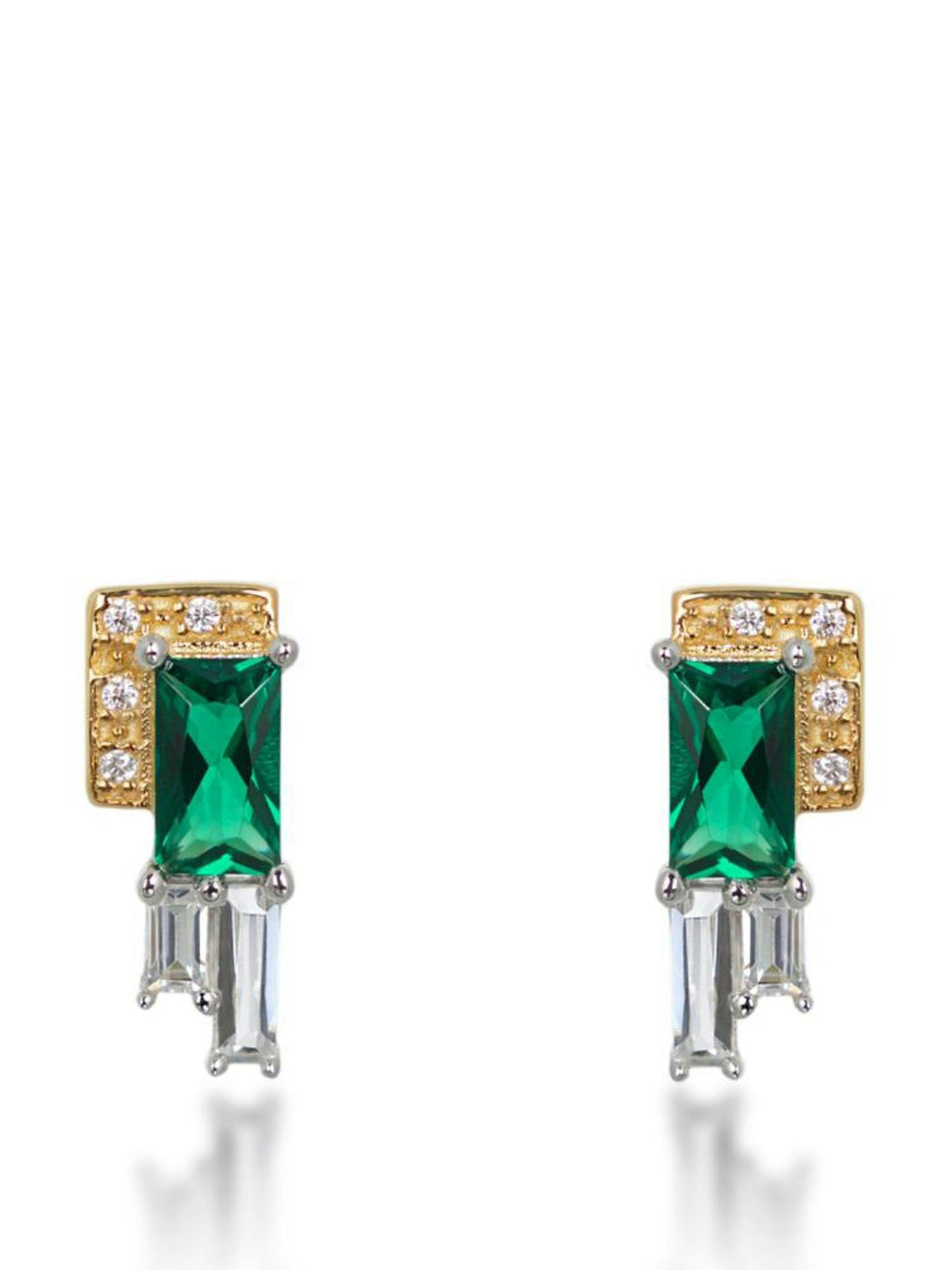 Audrey green stud earrings