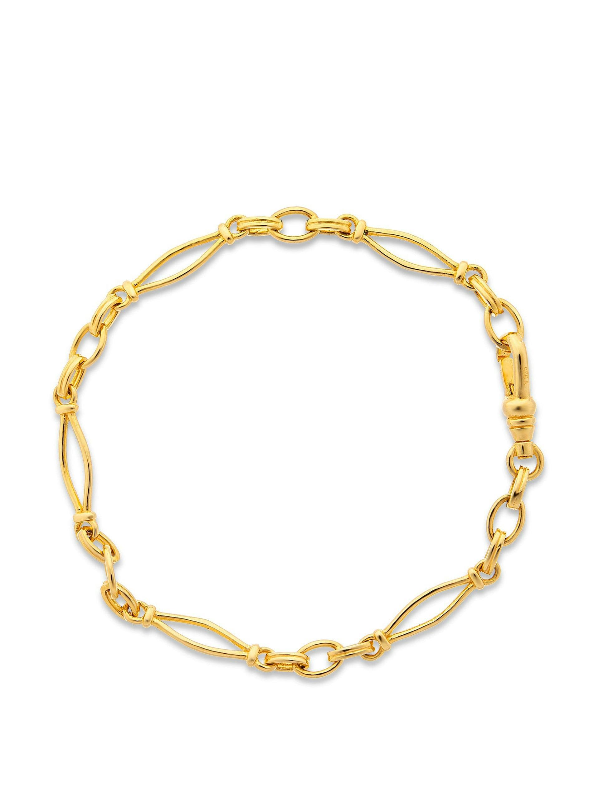 Vintage link gold chain bracelet