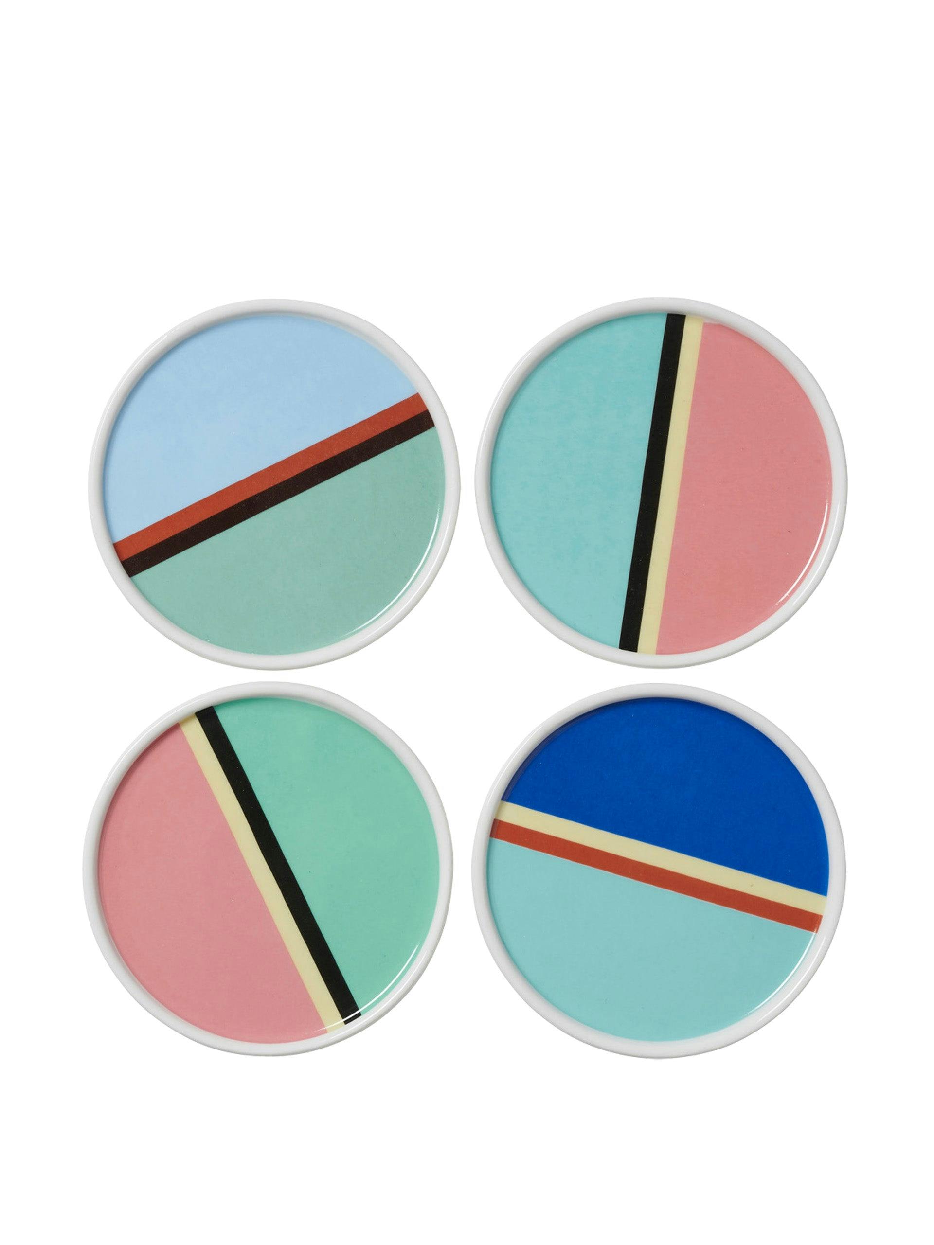 Colour block coasters (set of 4)