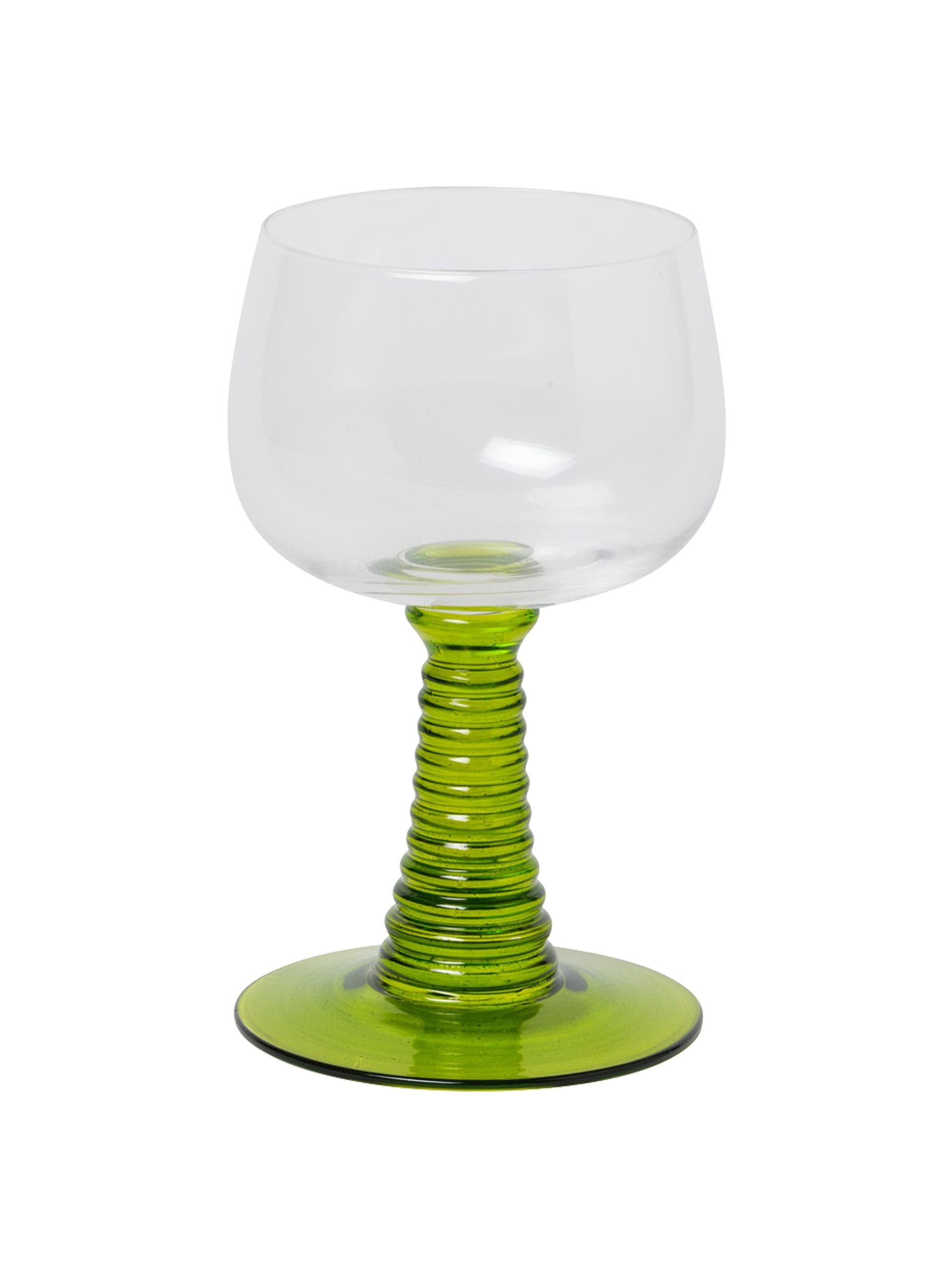 Green wine goblets (set of 2)