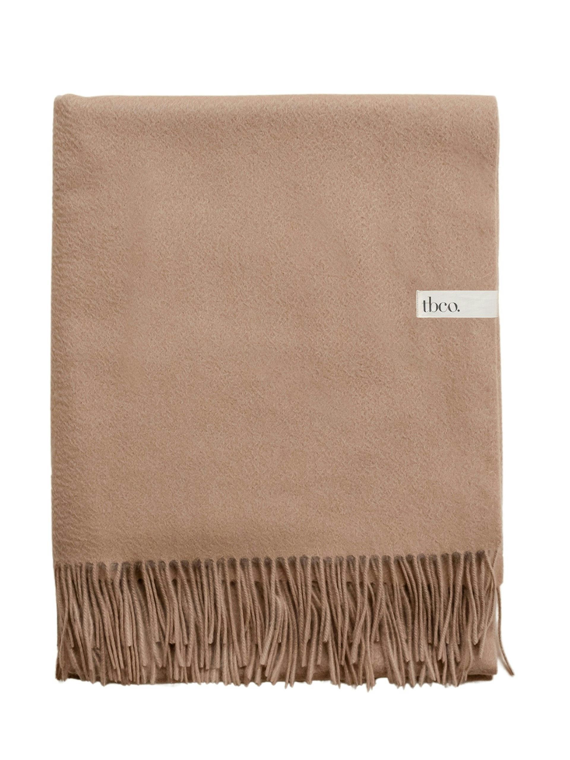 Camel cashmere blanket