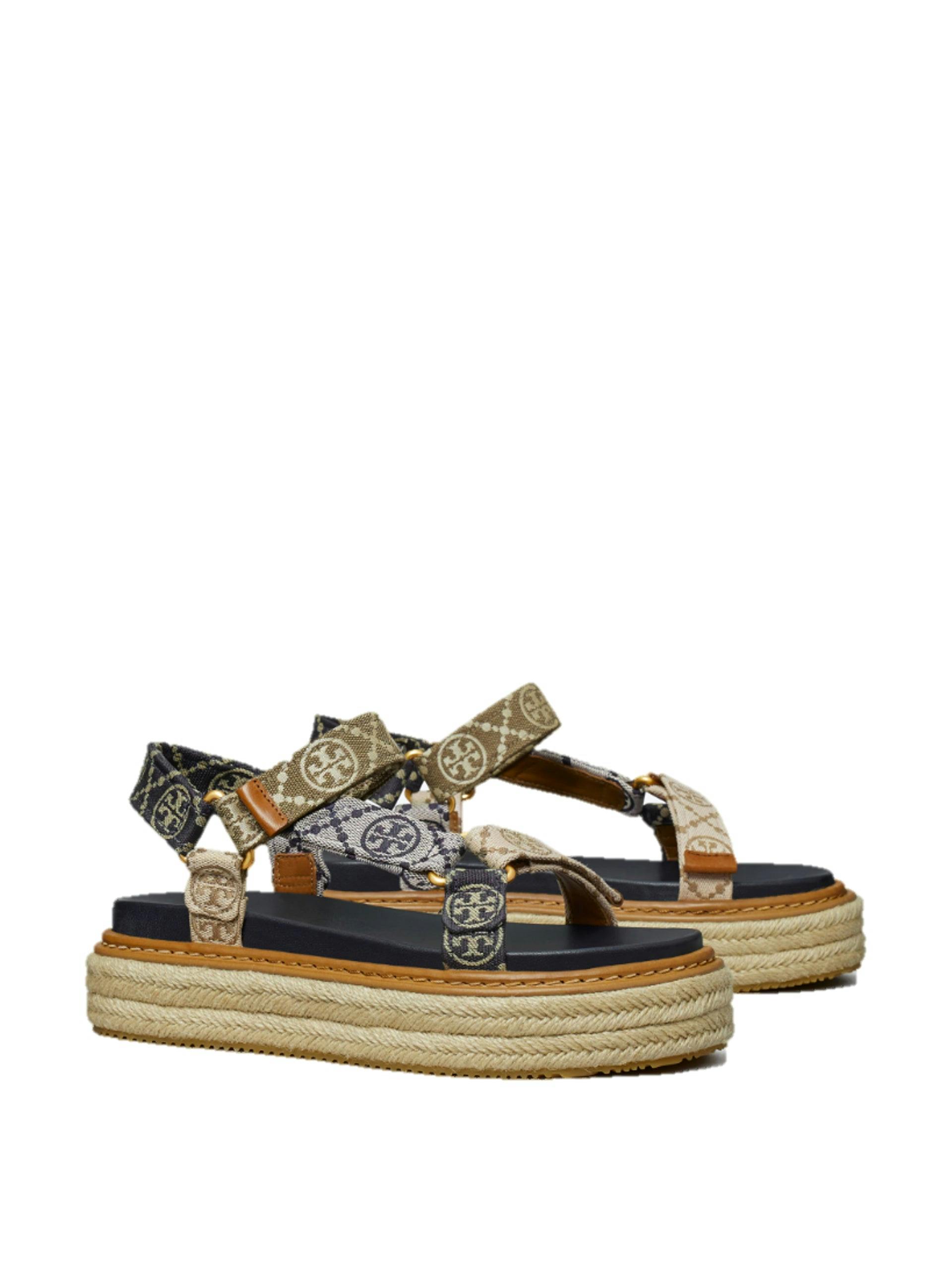 T monogram rope sport sandals in Perfect Navy/Inverse Navy/Hazelnut