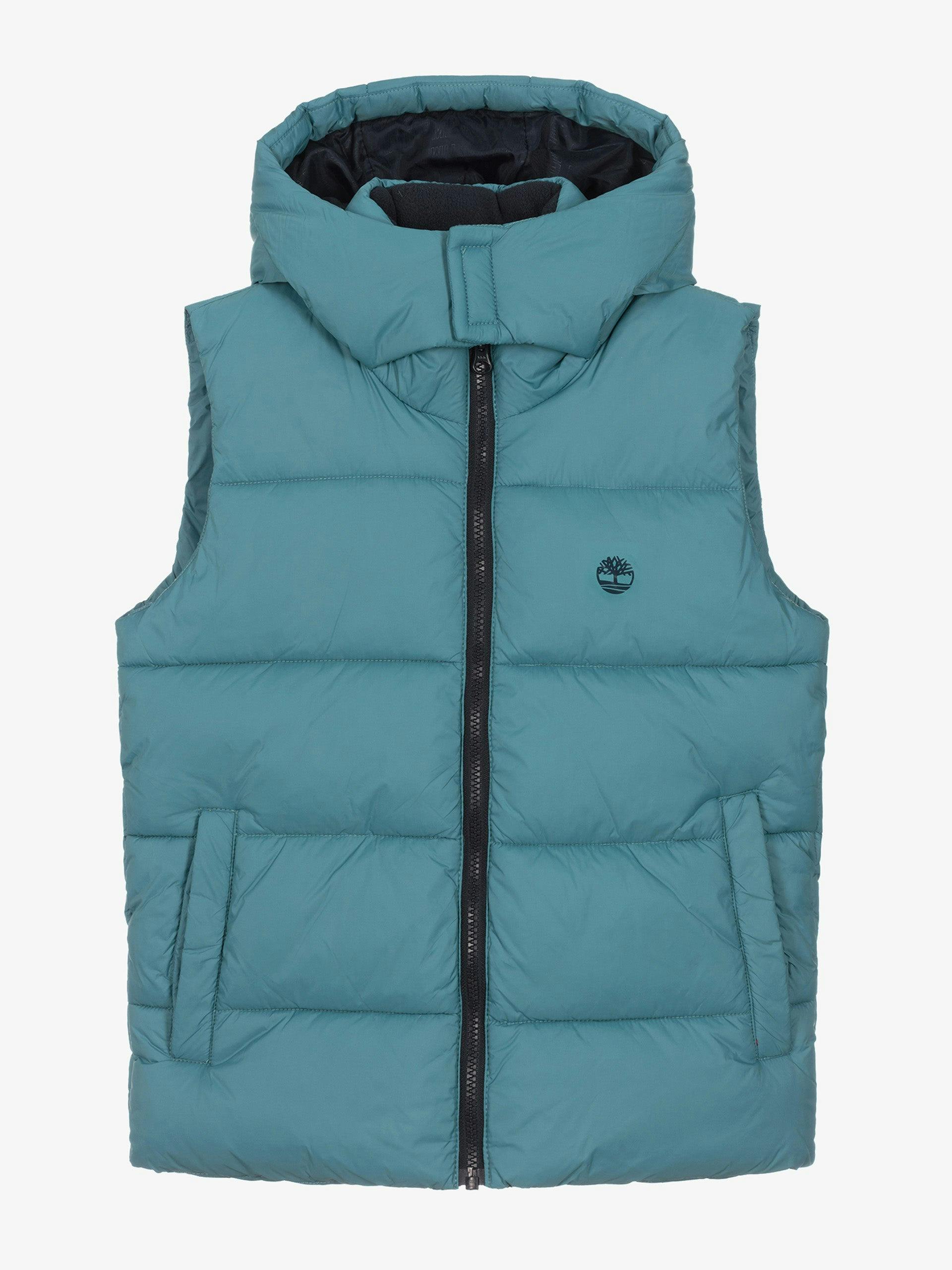 Puffer gilet in turquoise