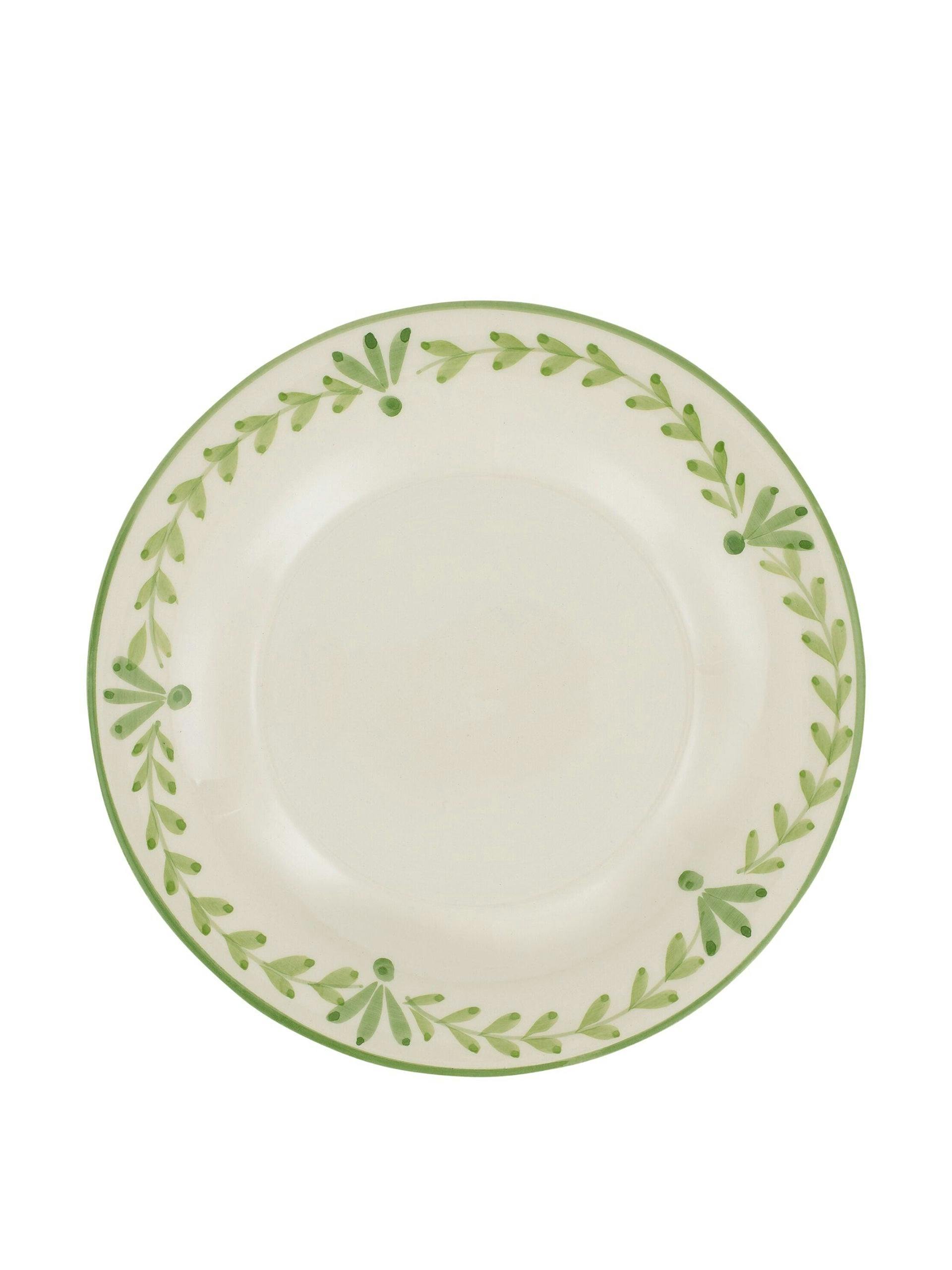 Elouise dessert plate in green