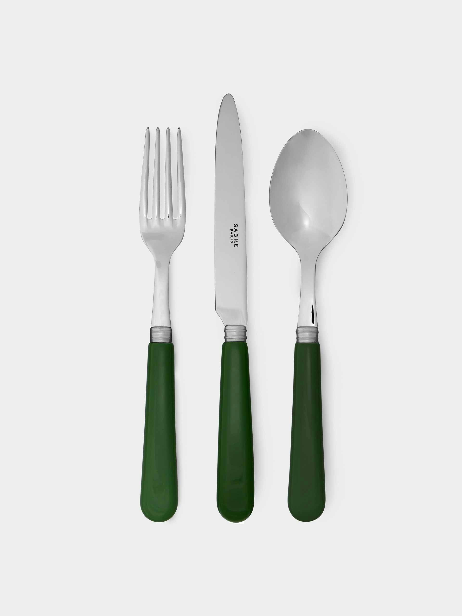 Green pop cutlery
