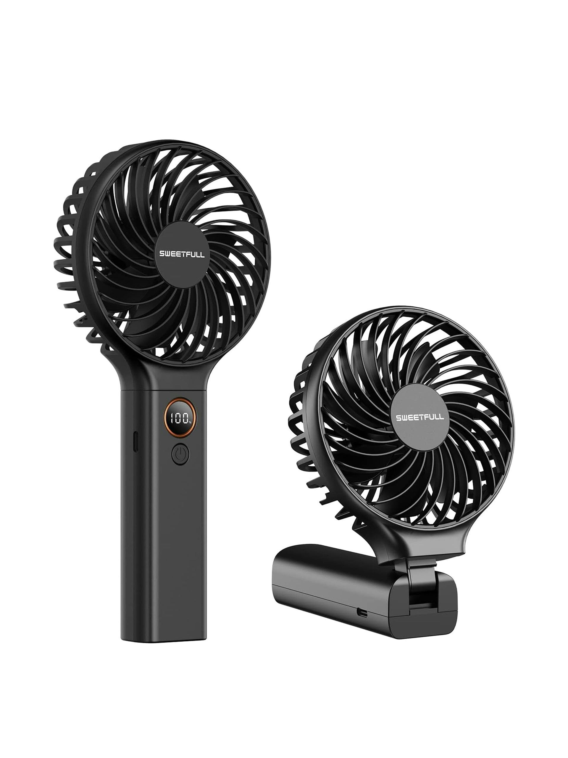 Black portable fan