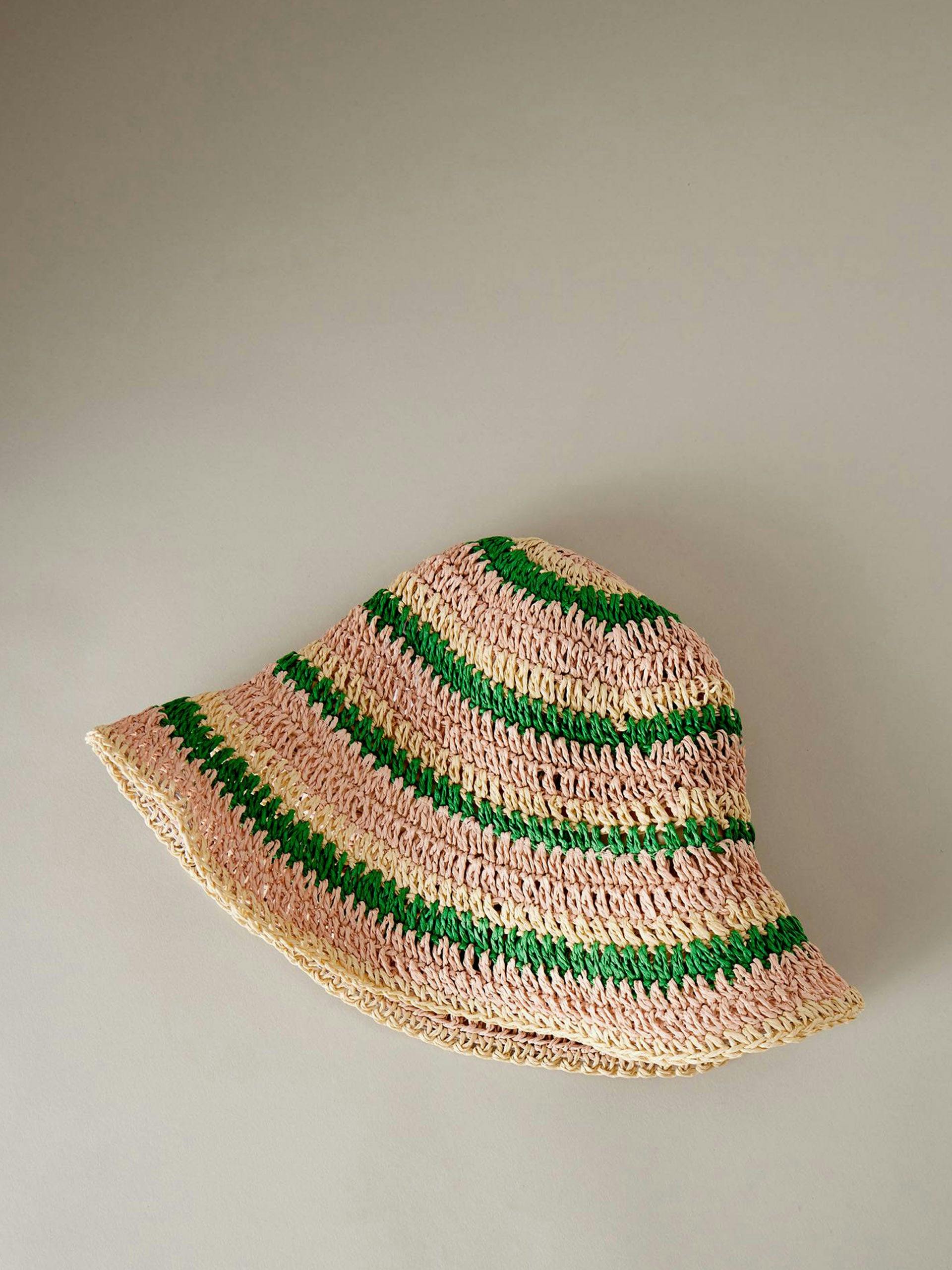 Stripe bucket hat