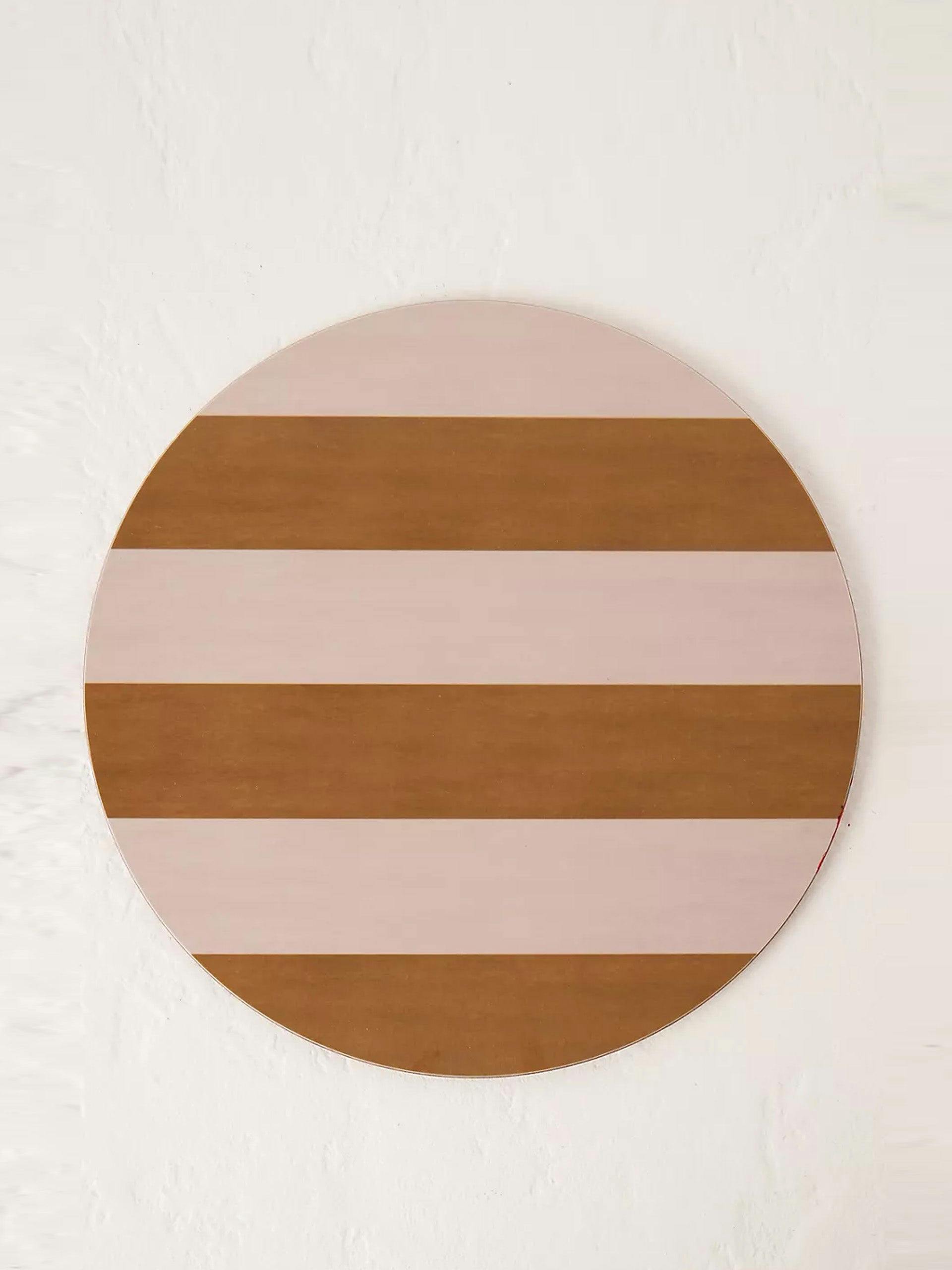 Striped round placemat