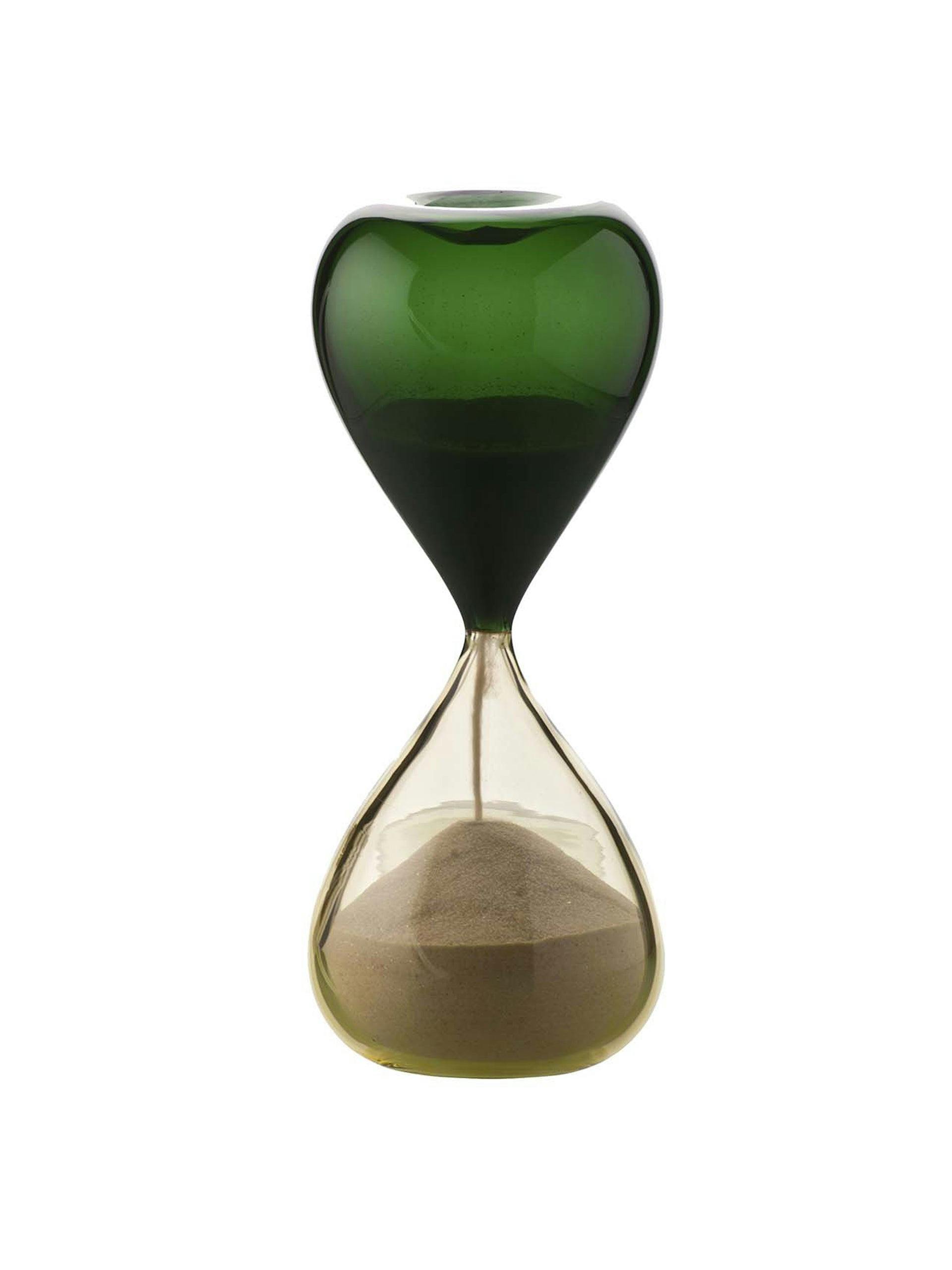 Clessidre green and beige hourglass