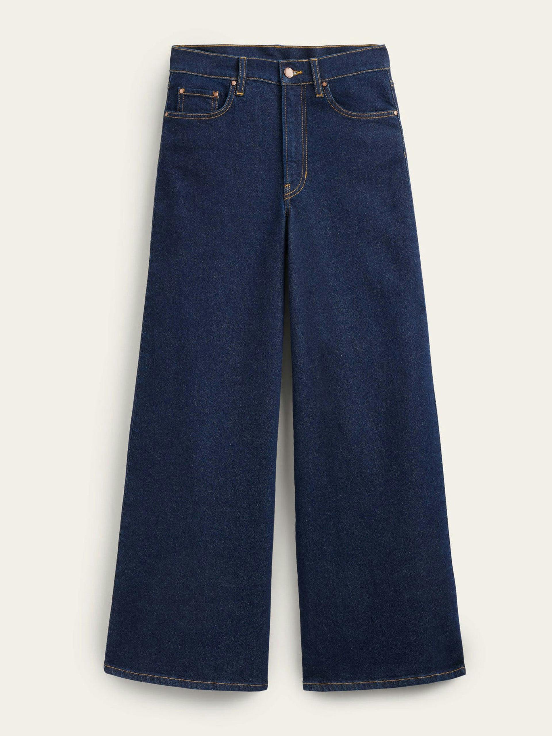 High rise wide leg jeans in Indigo