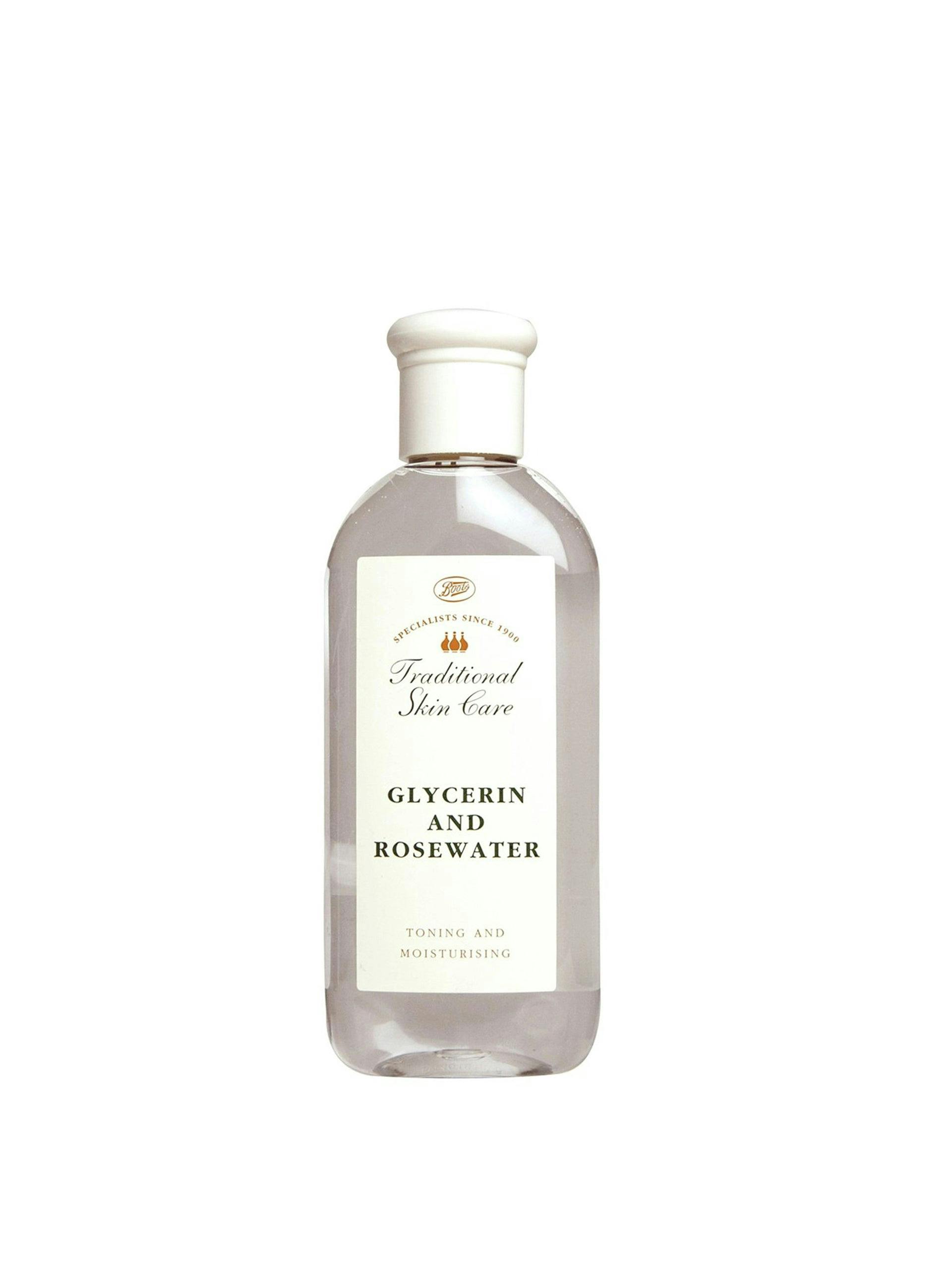 Glycerin and rosewater toner