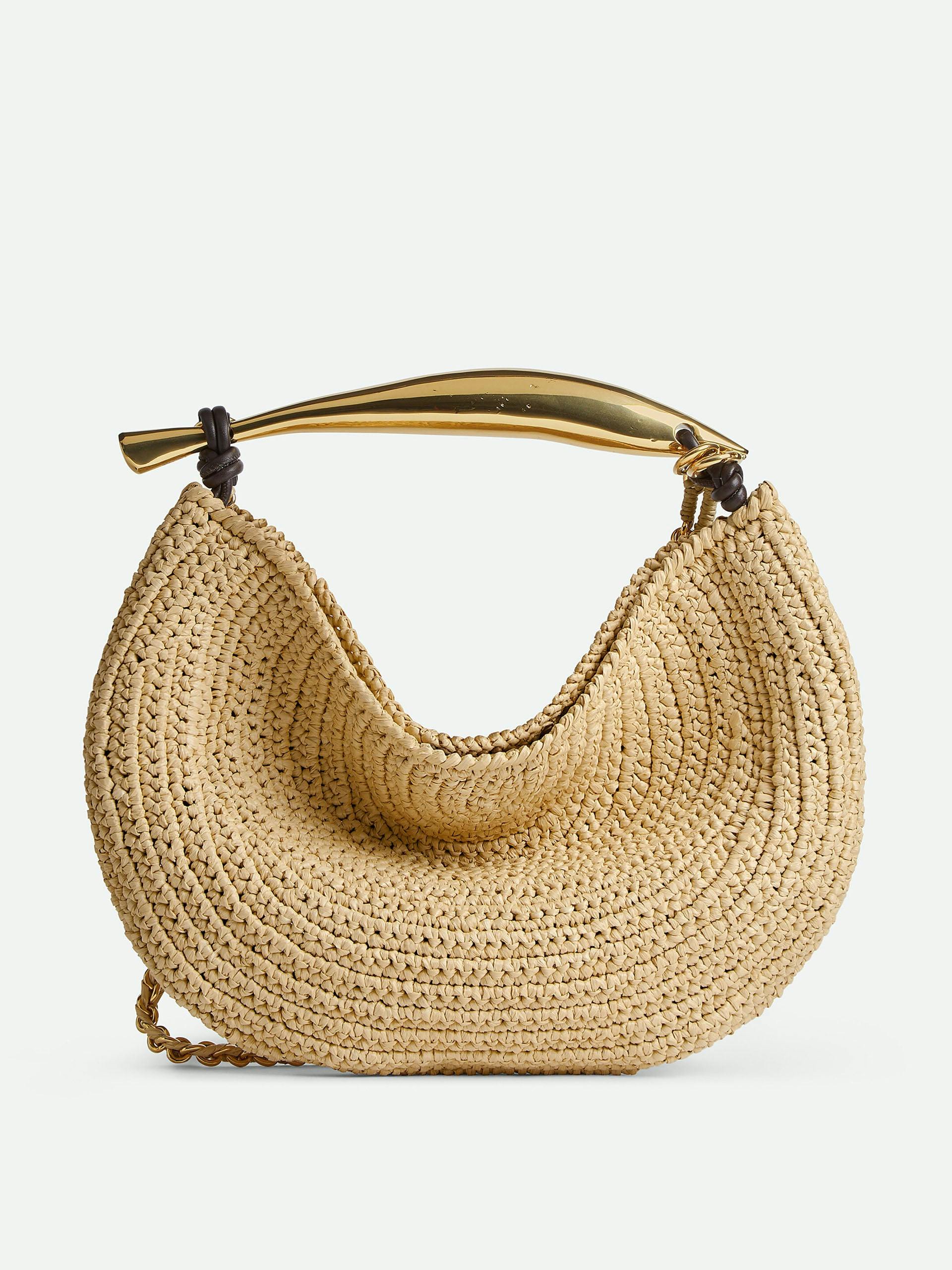 Sardine With Chain raffia bag