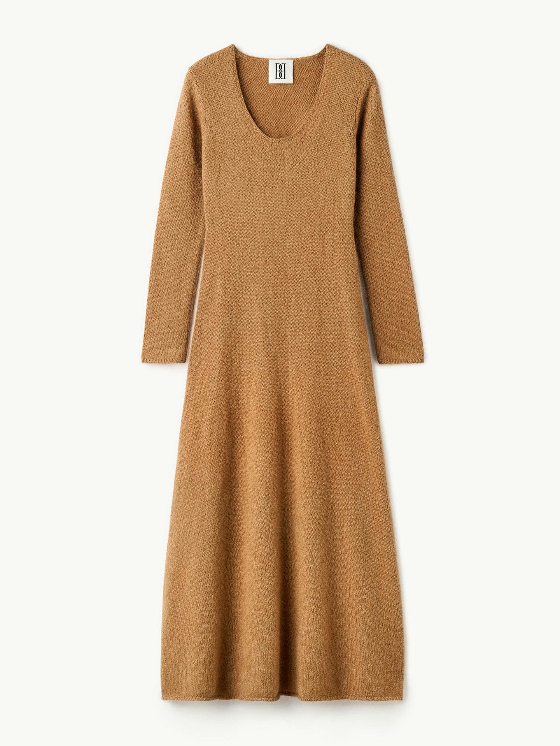 Brown woven maxi dress