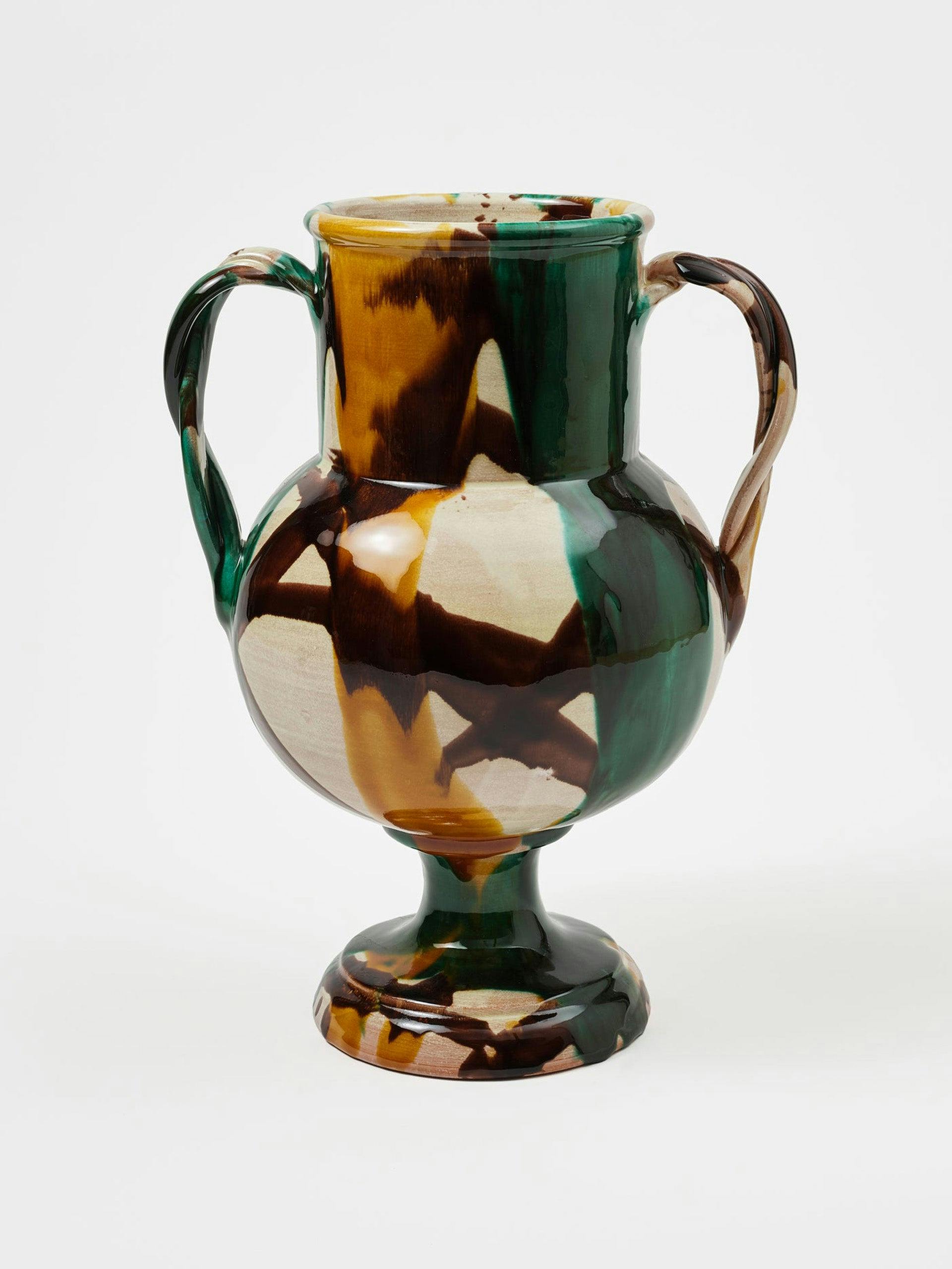 Apulia striped amphora vase