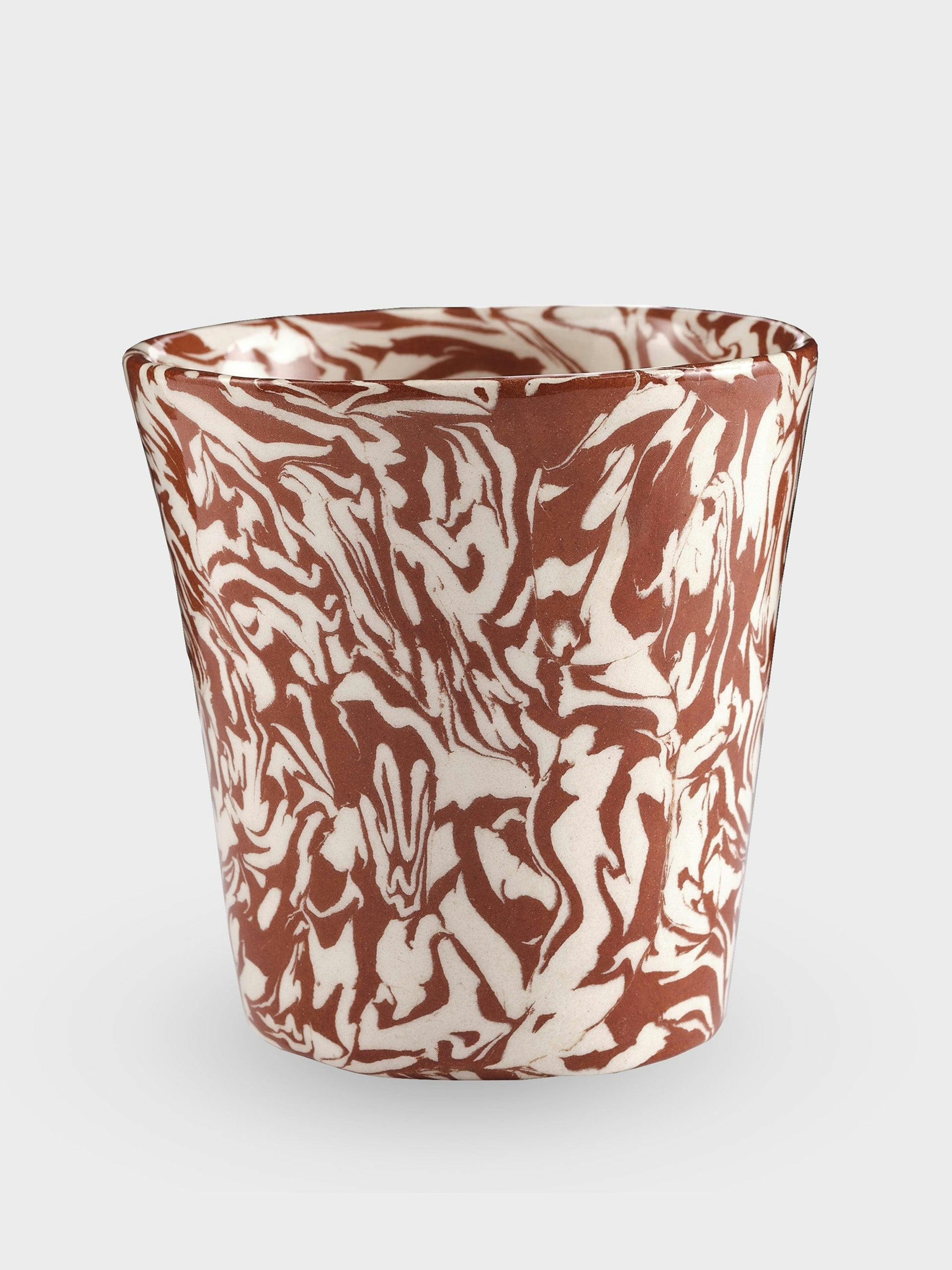 Natural marbled ceramic tumbler
