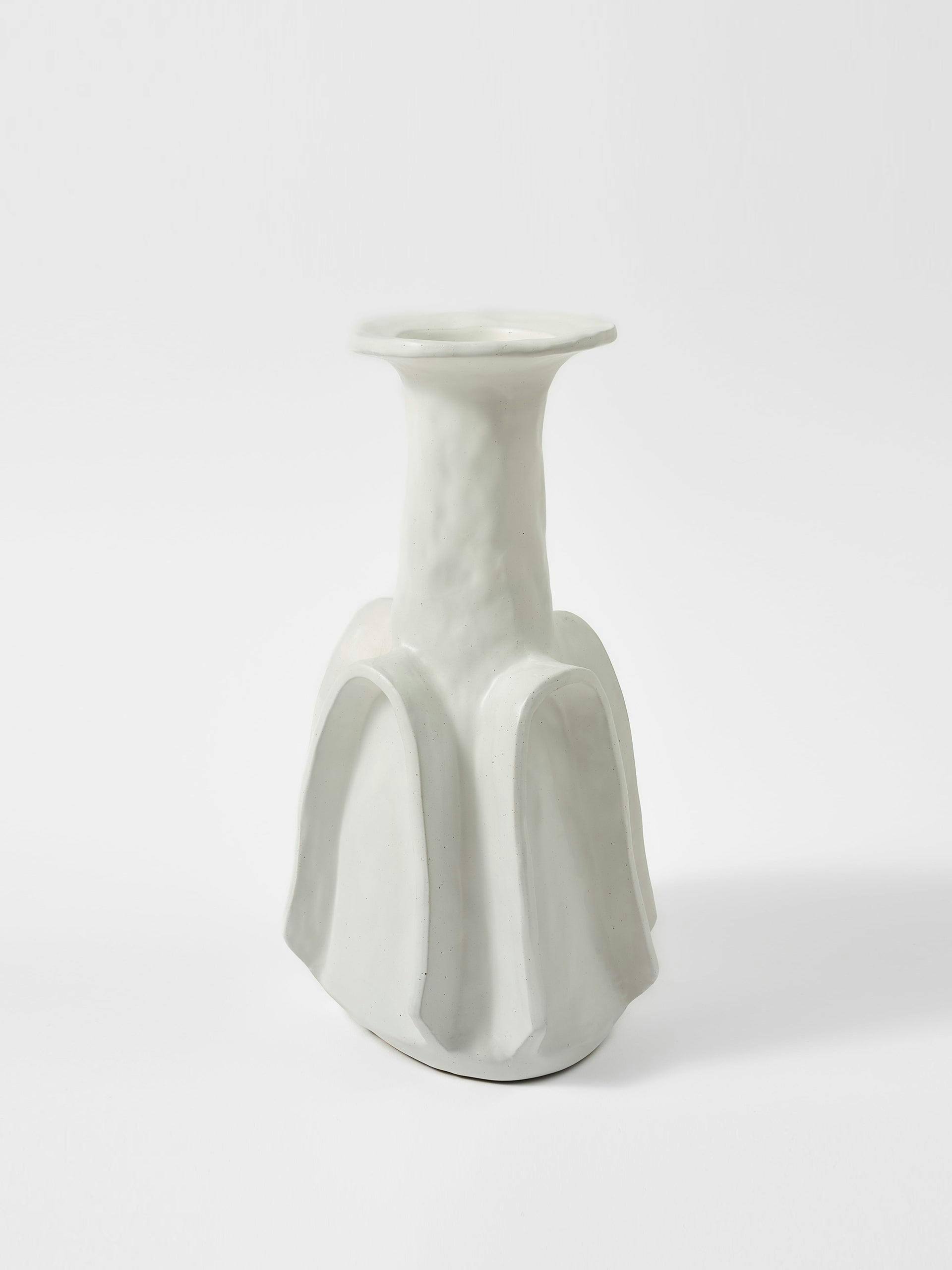 White medium arch vase
