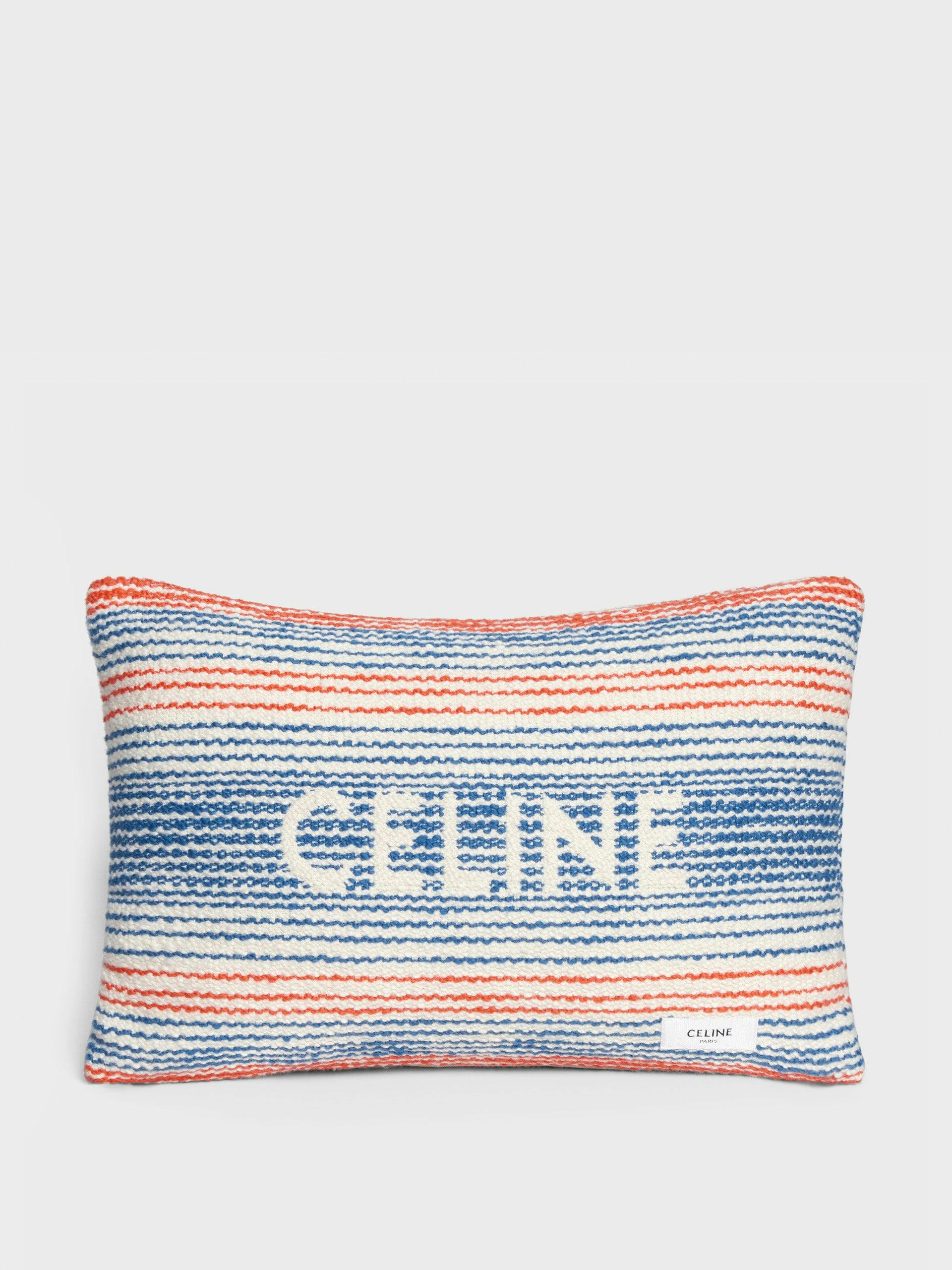 Striped beach cushion