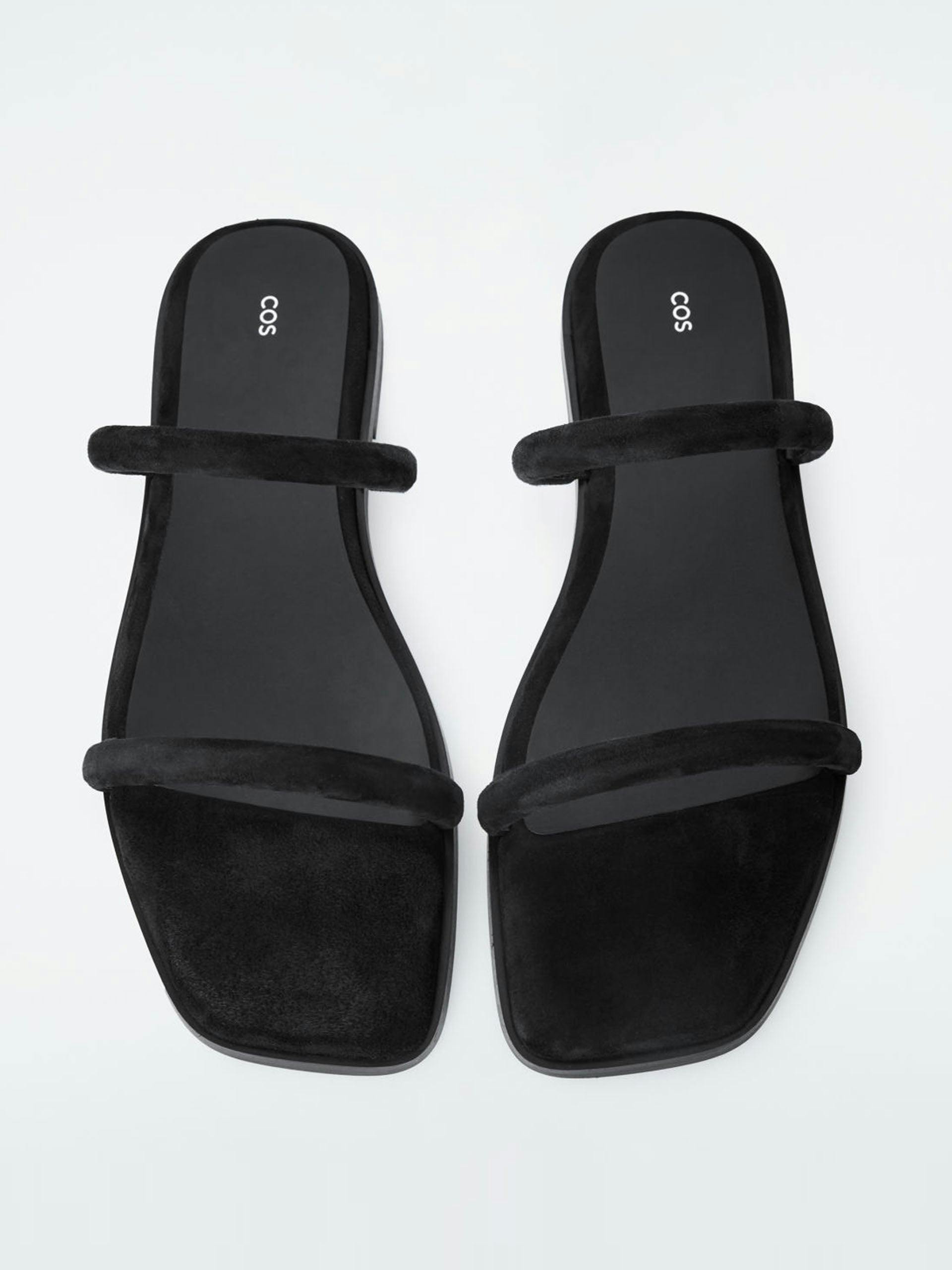 Minimal suede sandals