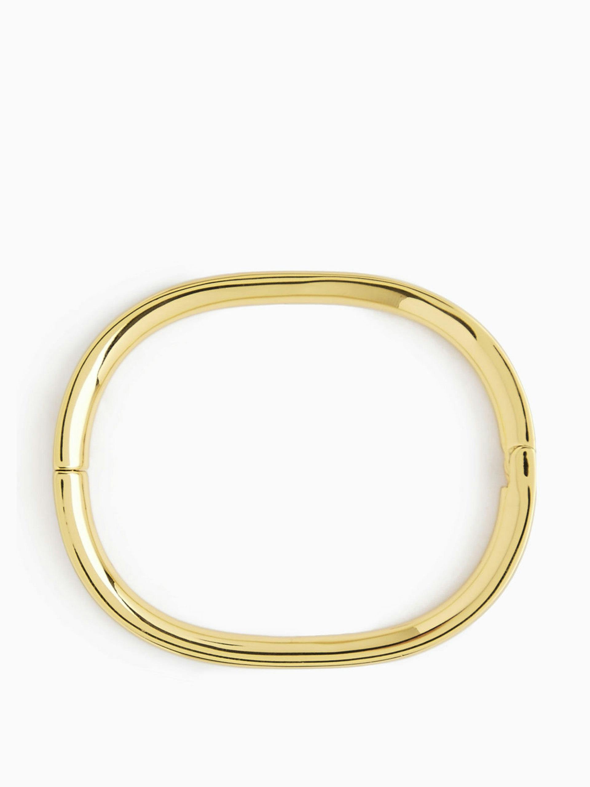 Recycled brass hinged bangle