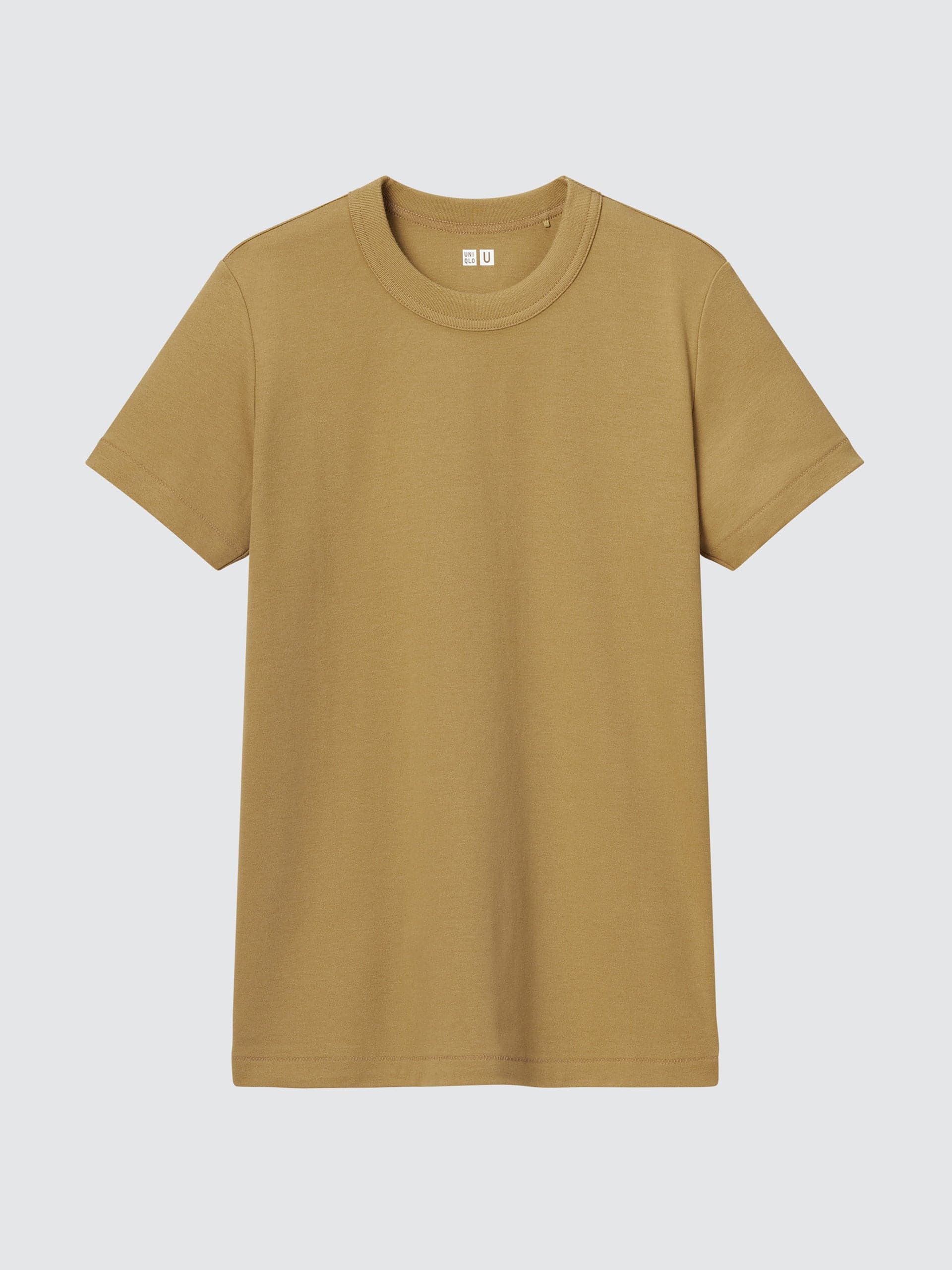 Crew neck short sleeved yellow t-shirt