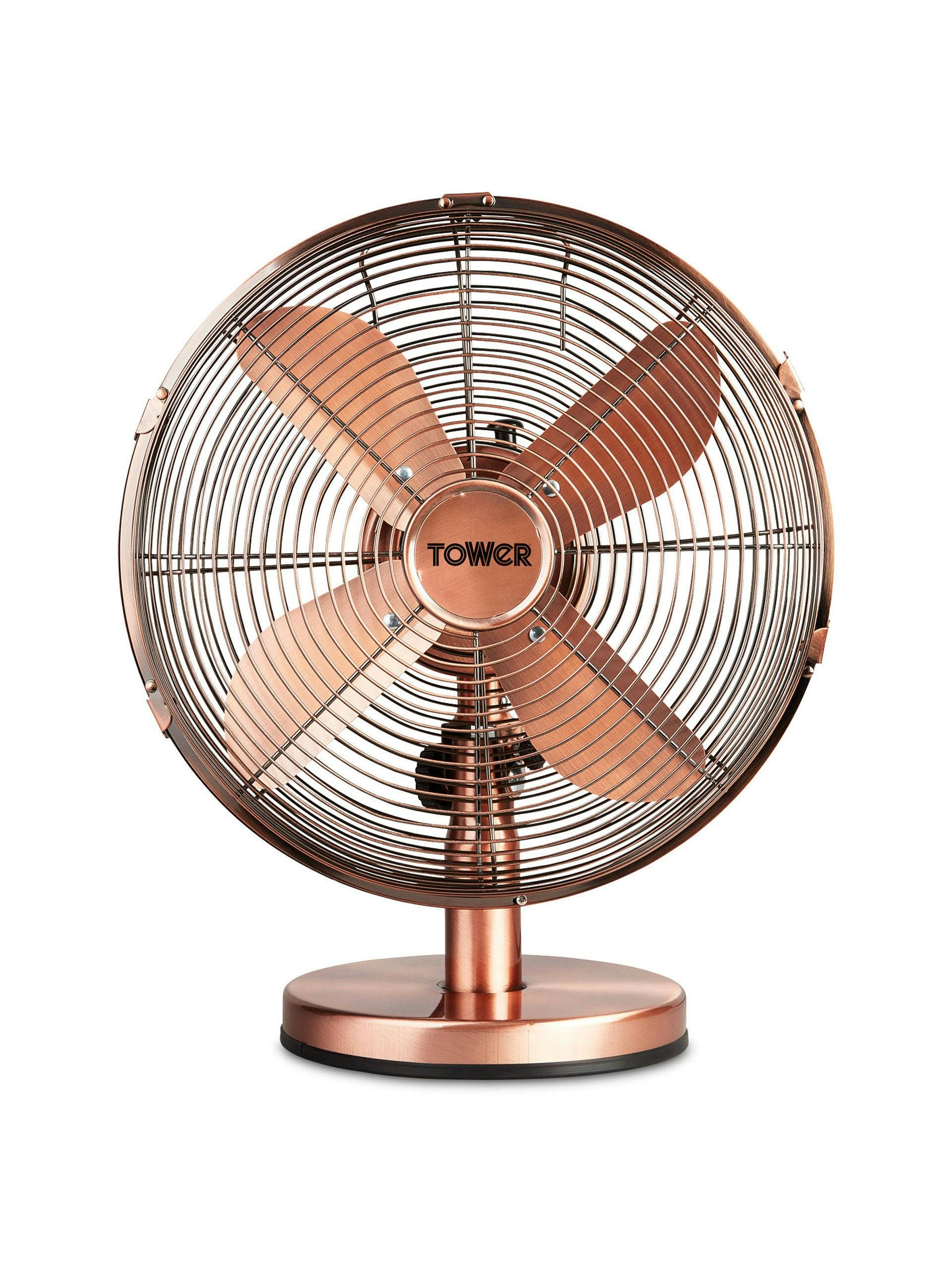 Copper desk fan