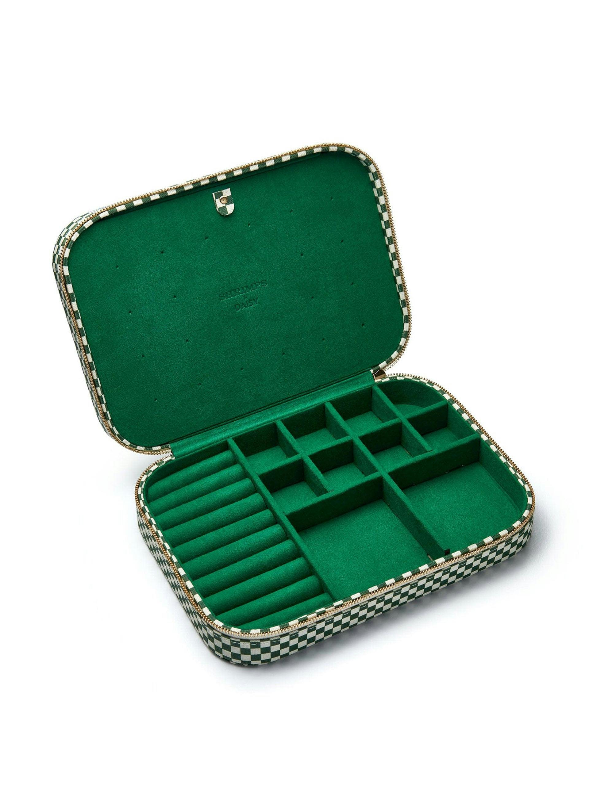 Large checkerboard jewellery case