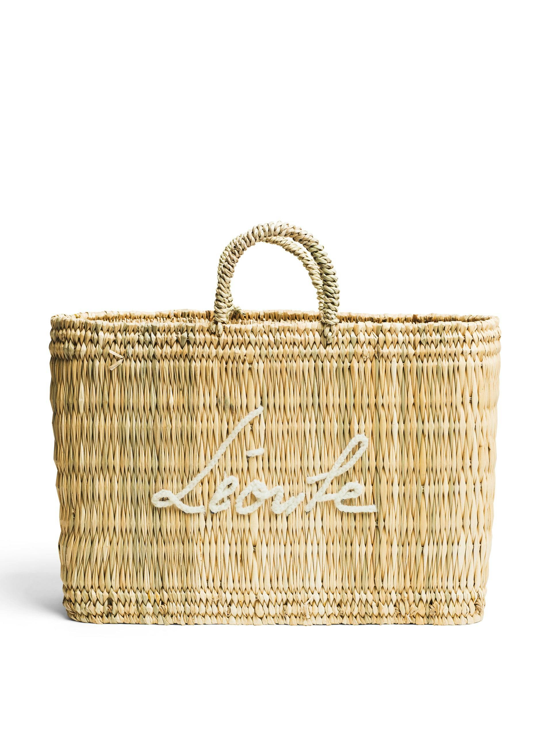 Léoube white basket bag