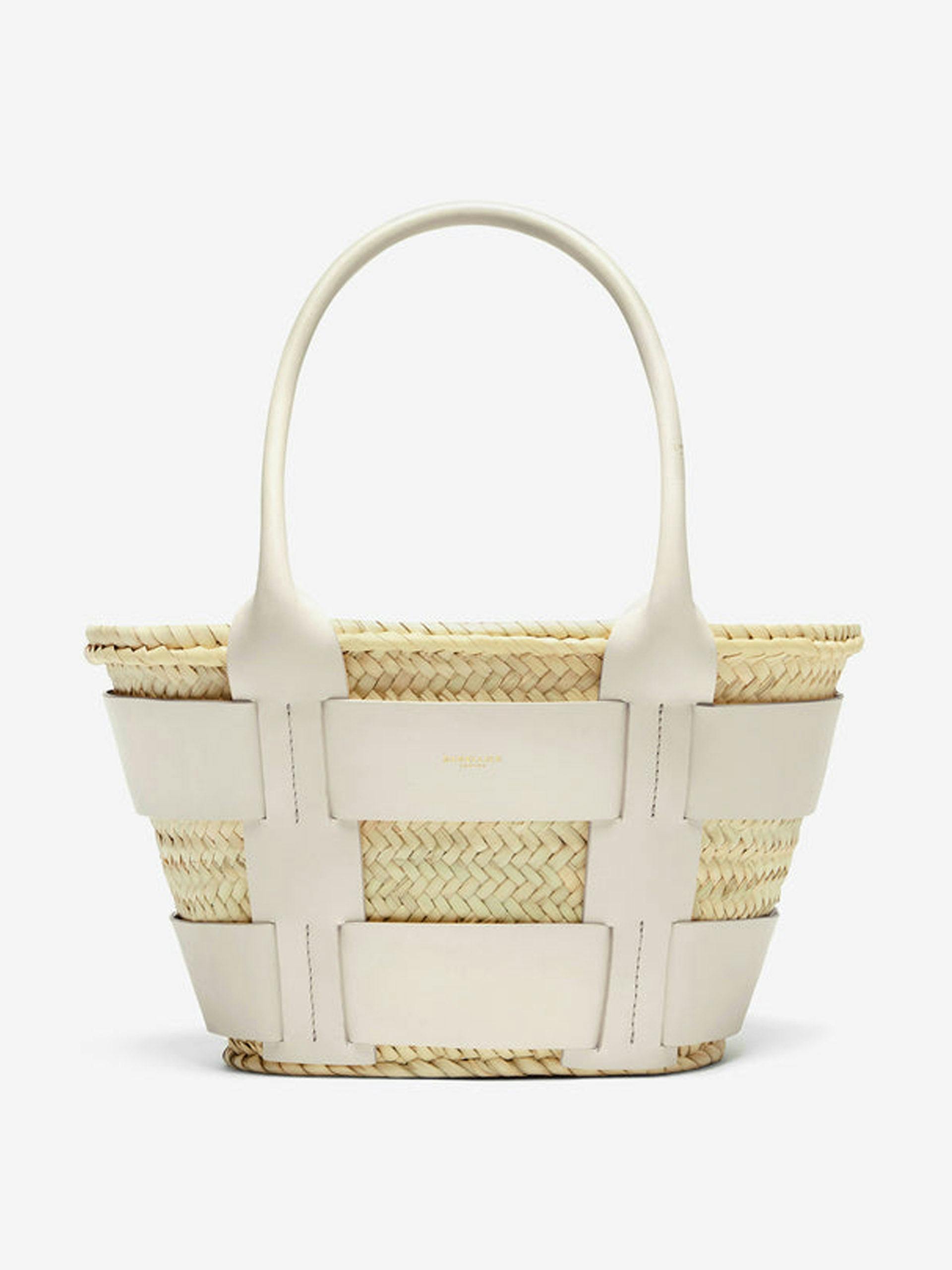 The Mini Santorini in off-white leather and raffia