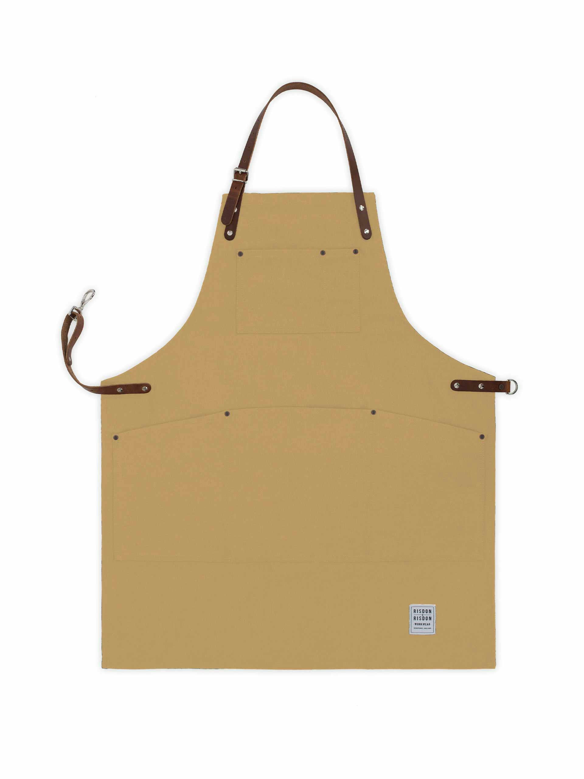 Multi-pocket cotton-canvas apron