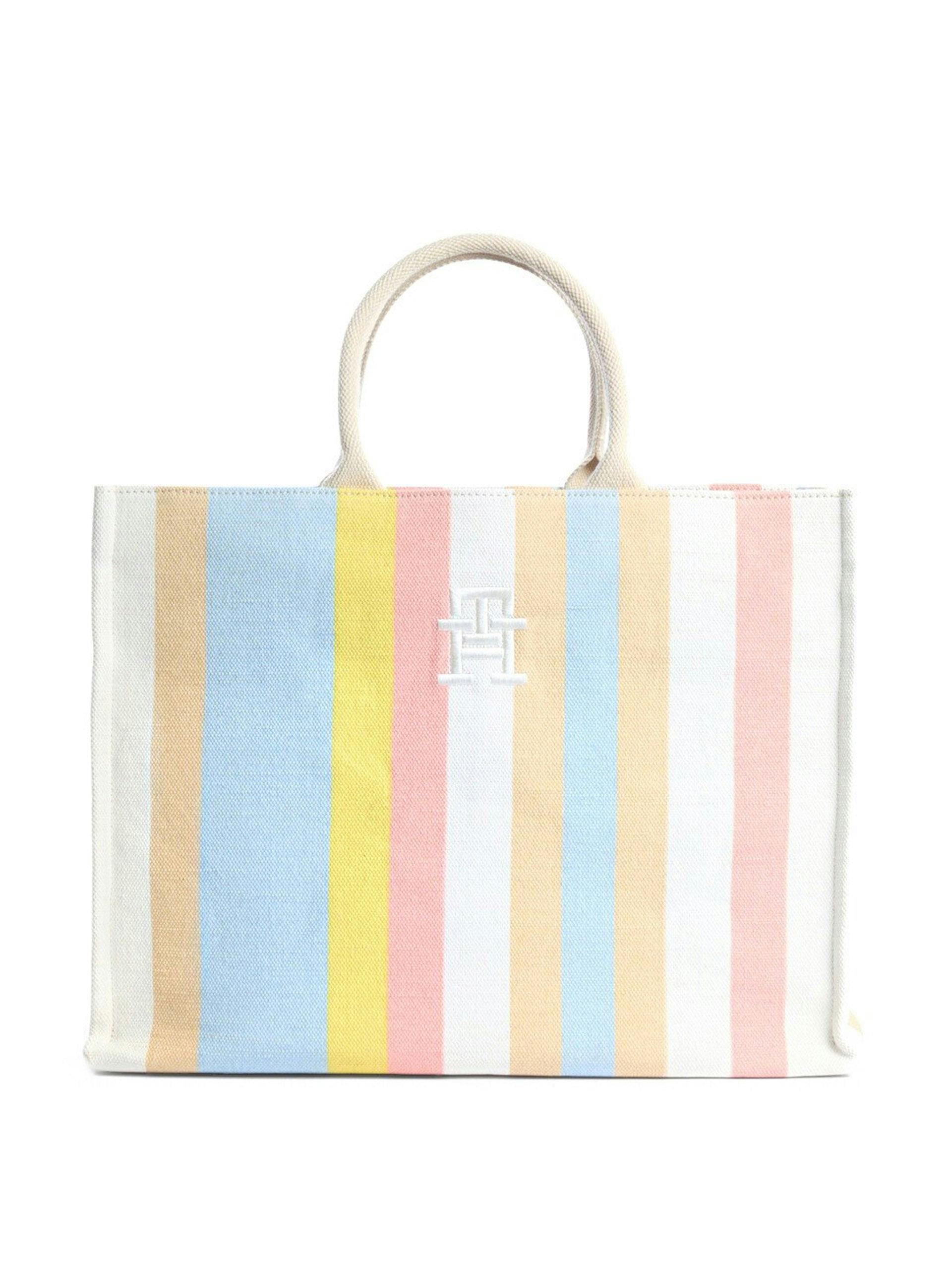 TH stripy beach tote