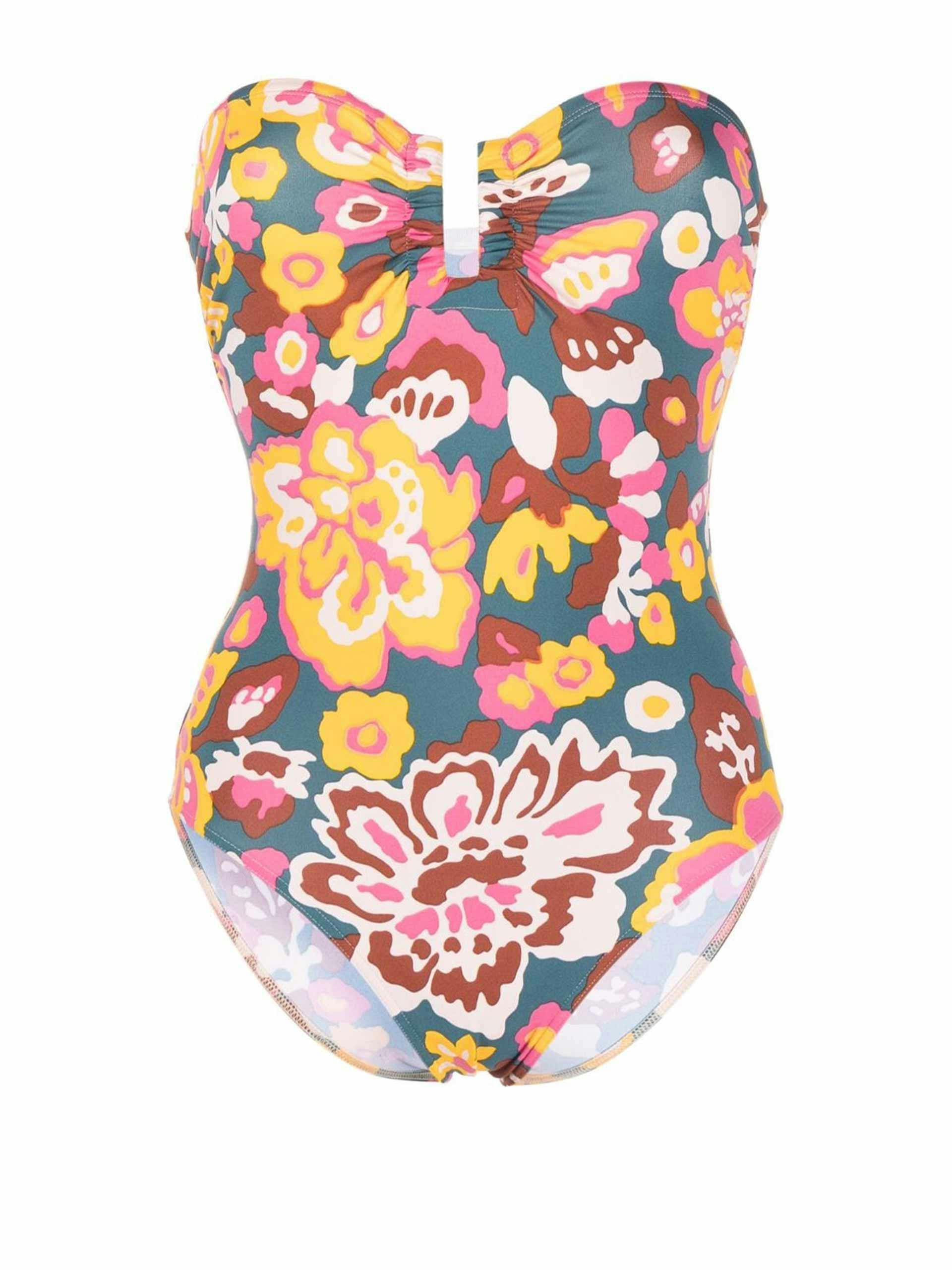 Floral-print swimsuit