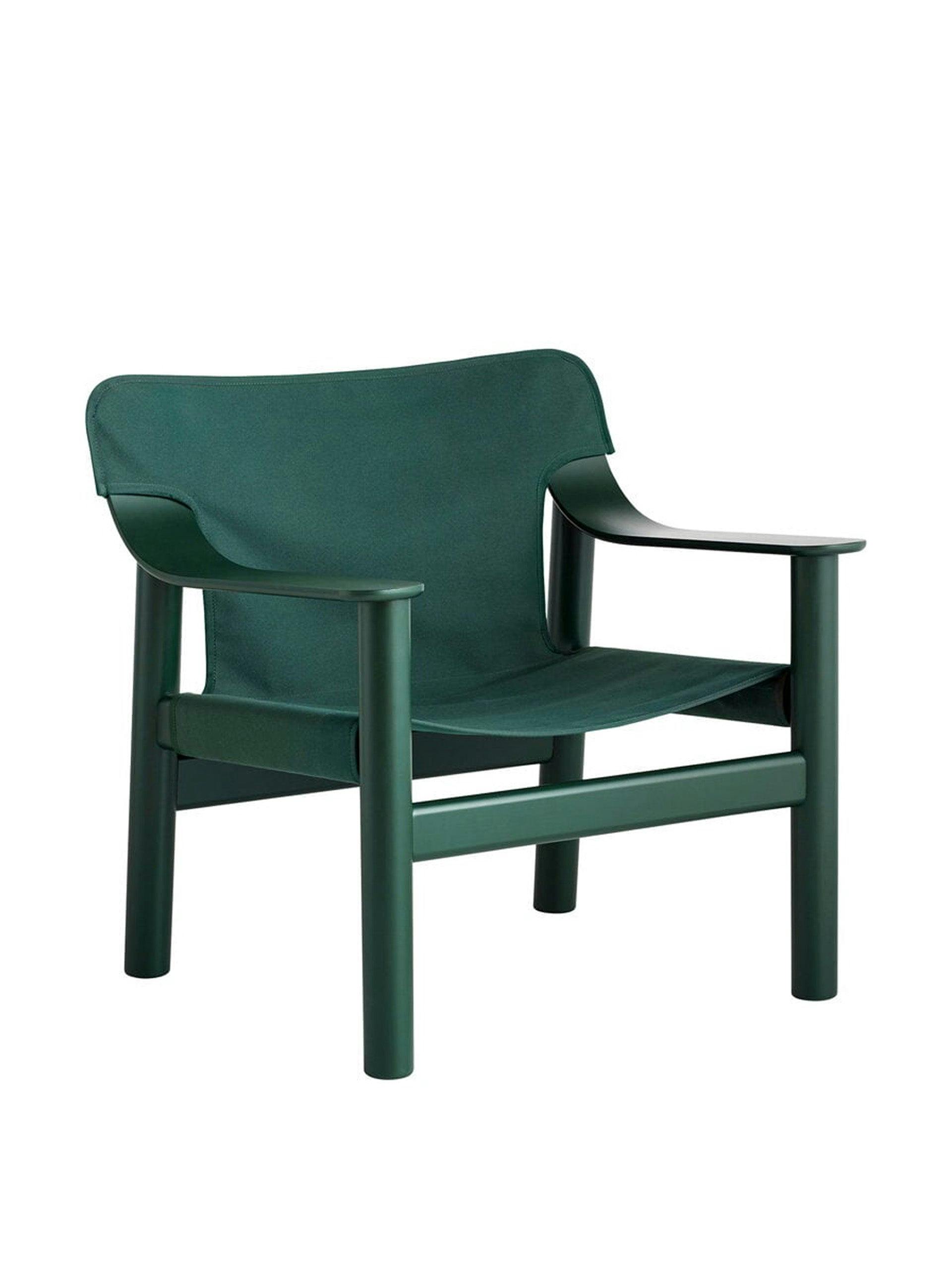 Bernard chair - Hunter lacquered base with green canvas