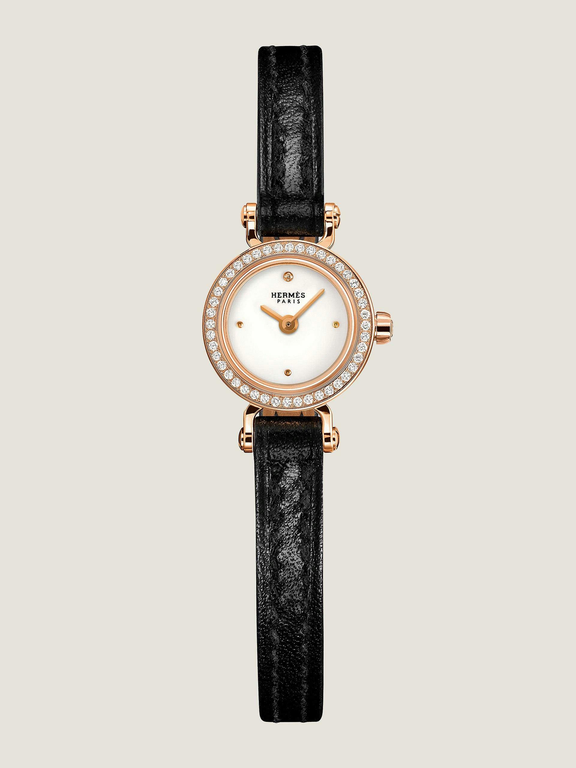 Diamond-set rose gold Faubourg watch