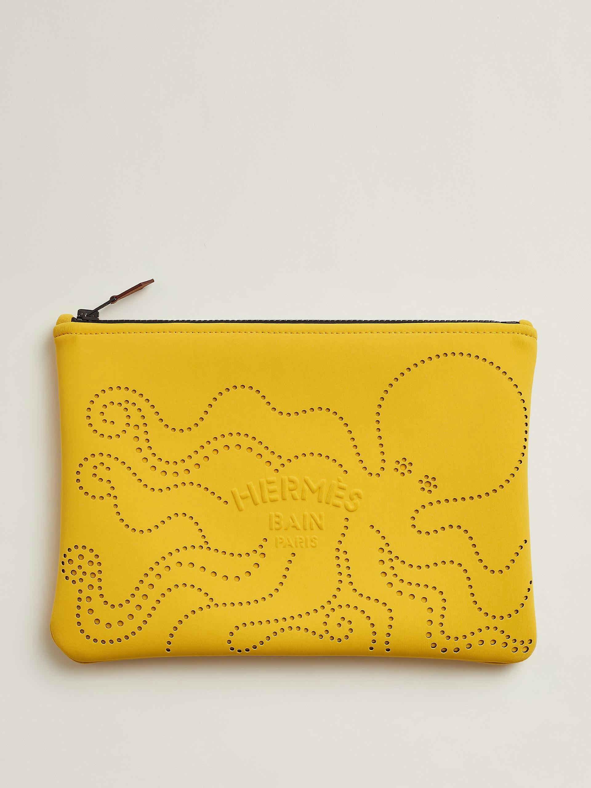 Yellow zip pouch