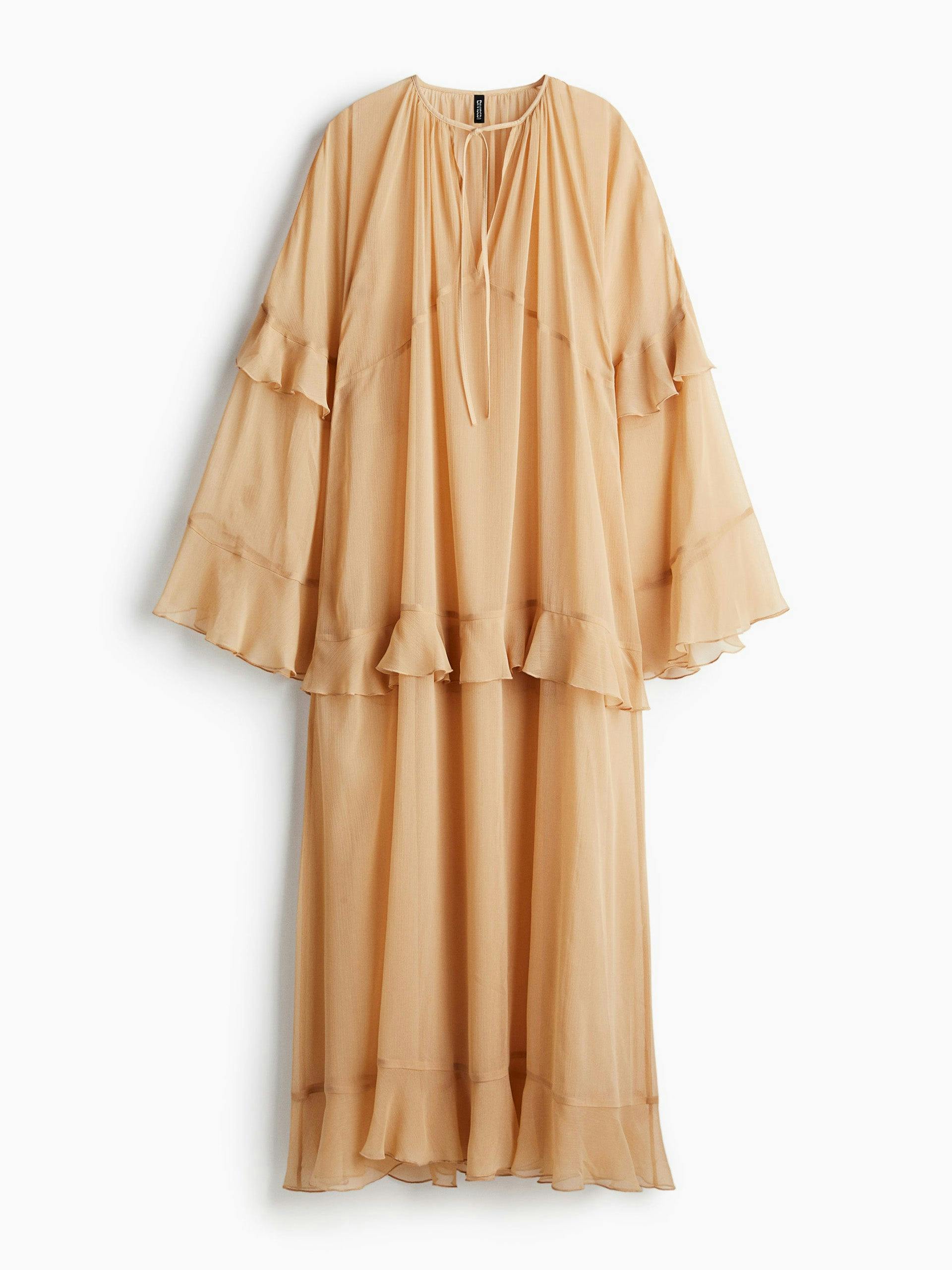 Flounced chiffon dress