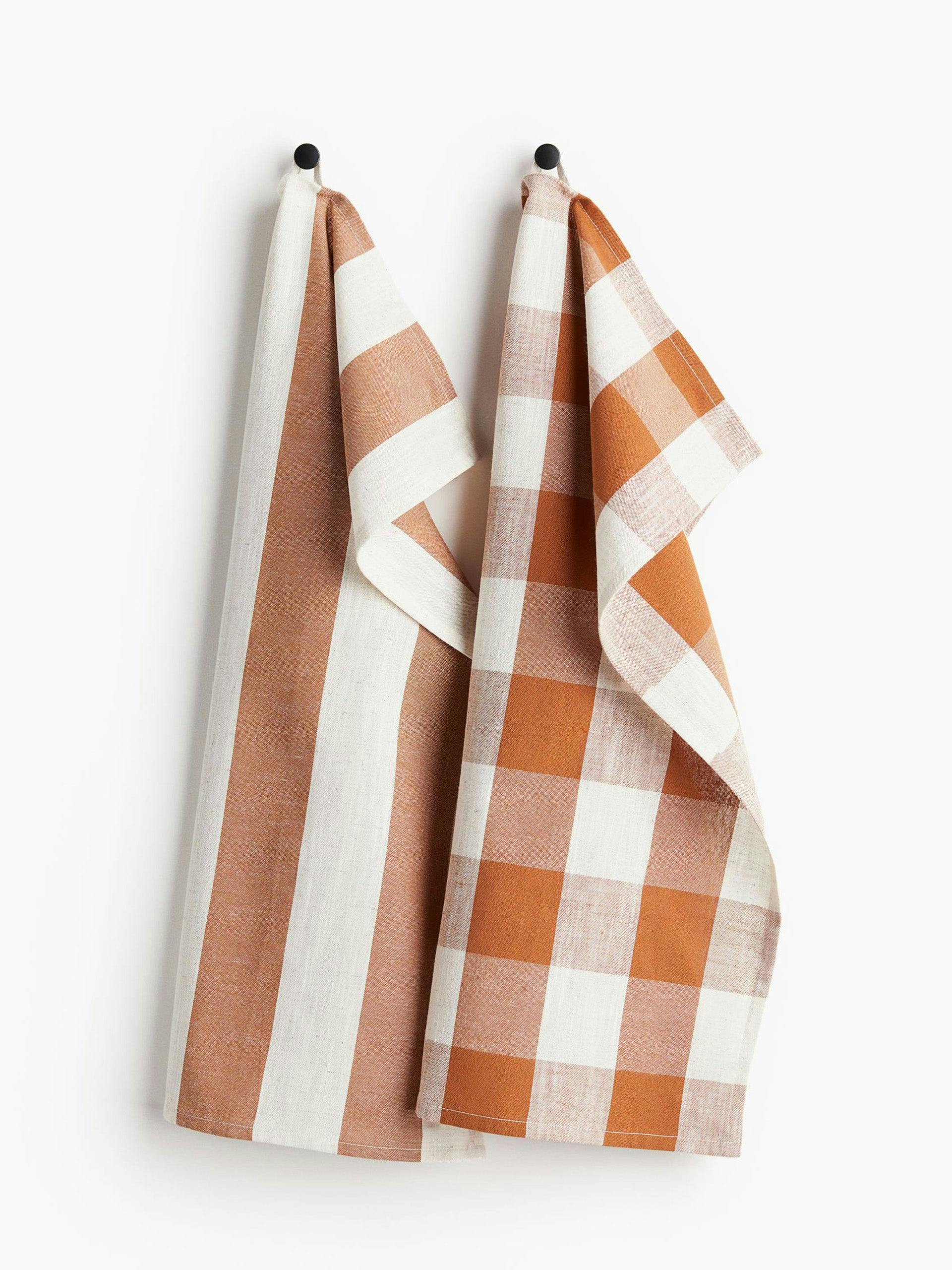 Striped cotton tea towels (set of 2)