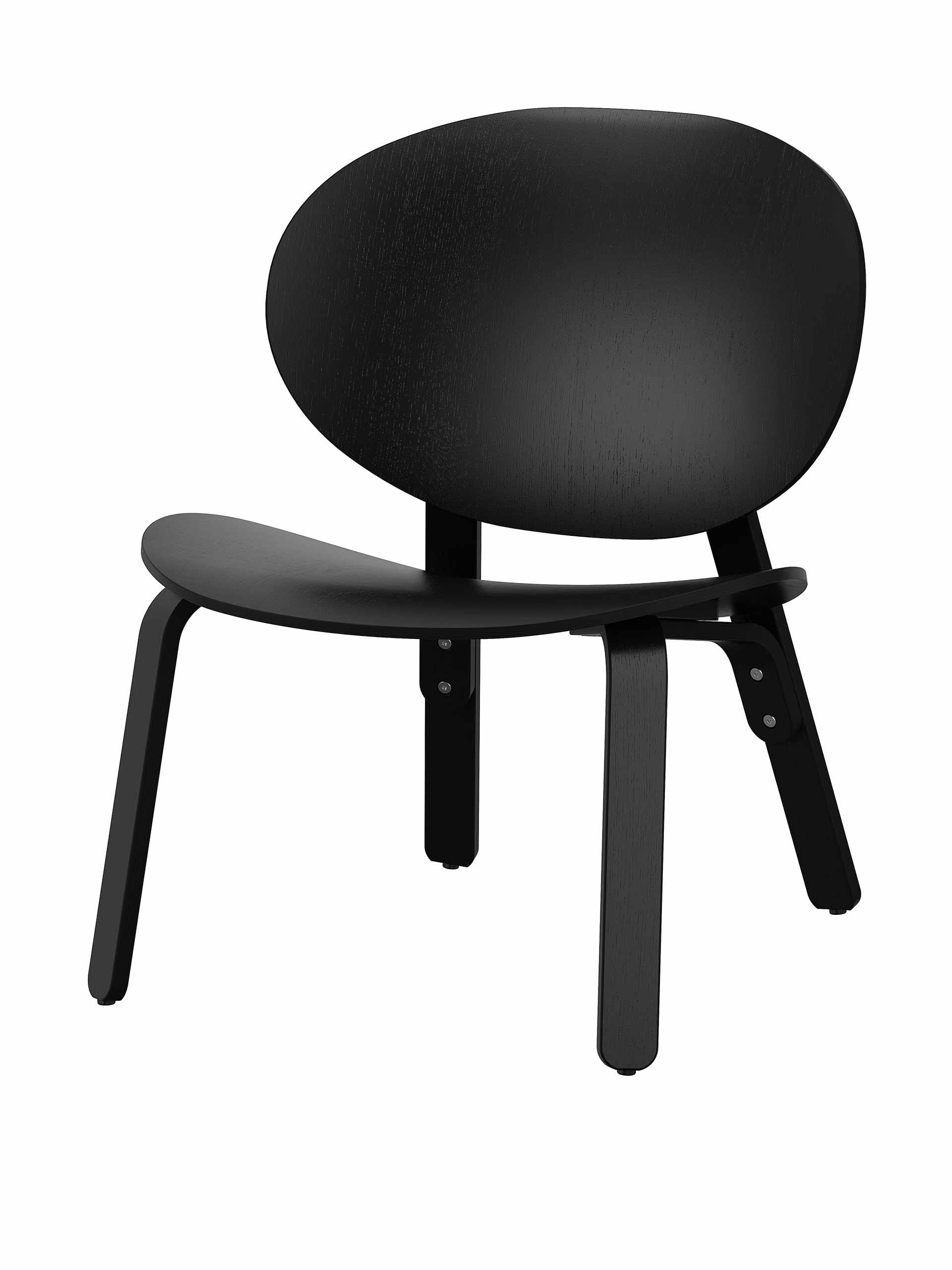 Black stained oak veneer chair