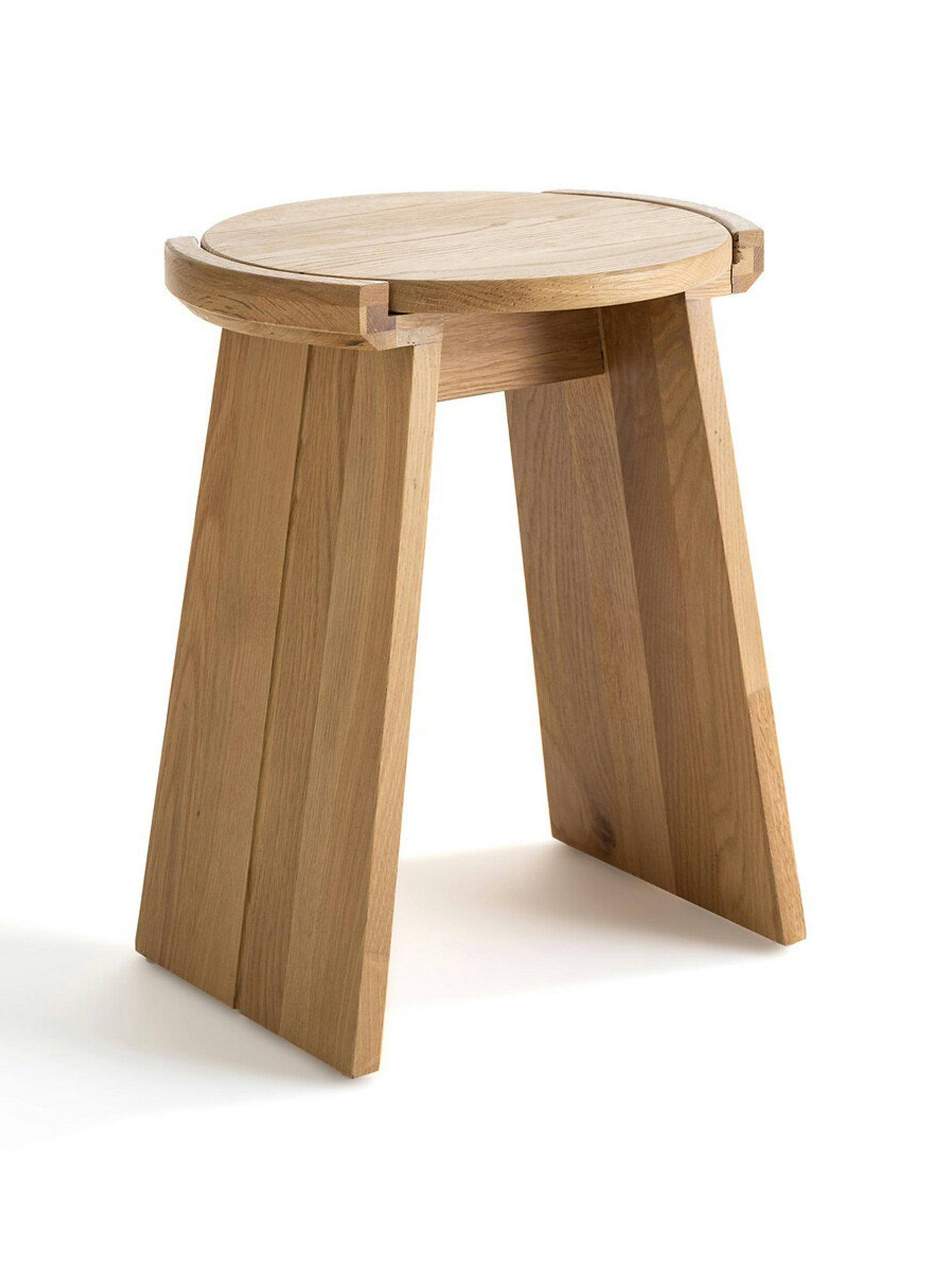 Tibet solid oak stool/side table