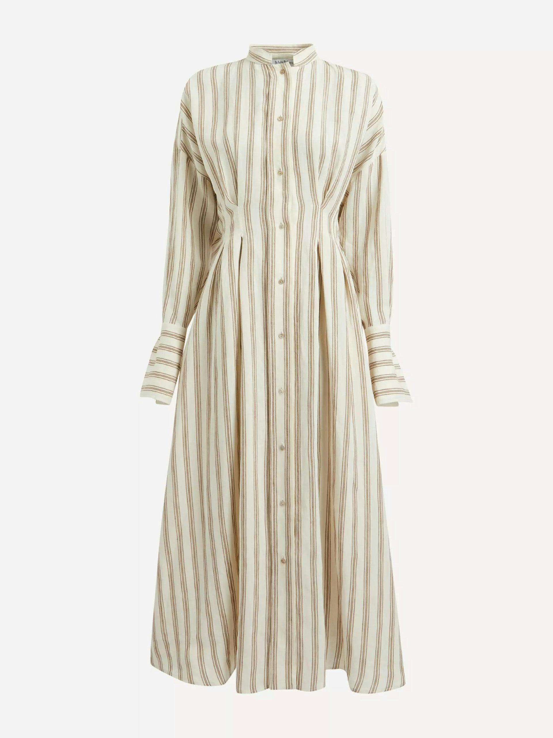 Yole striped linen long dress