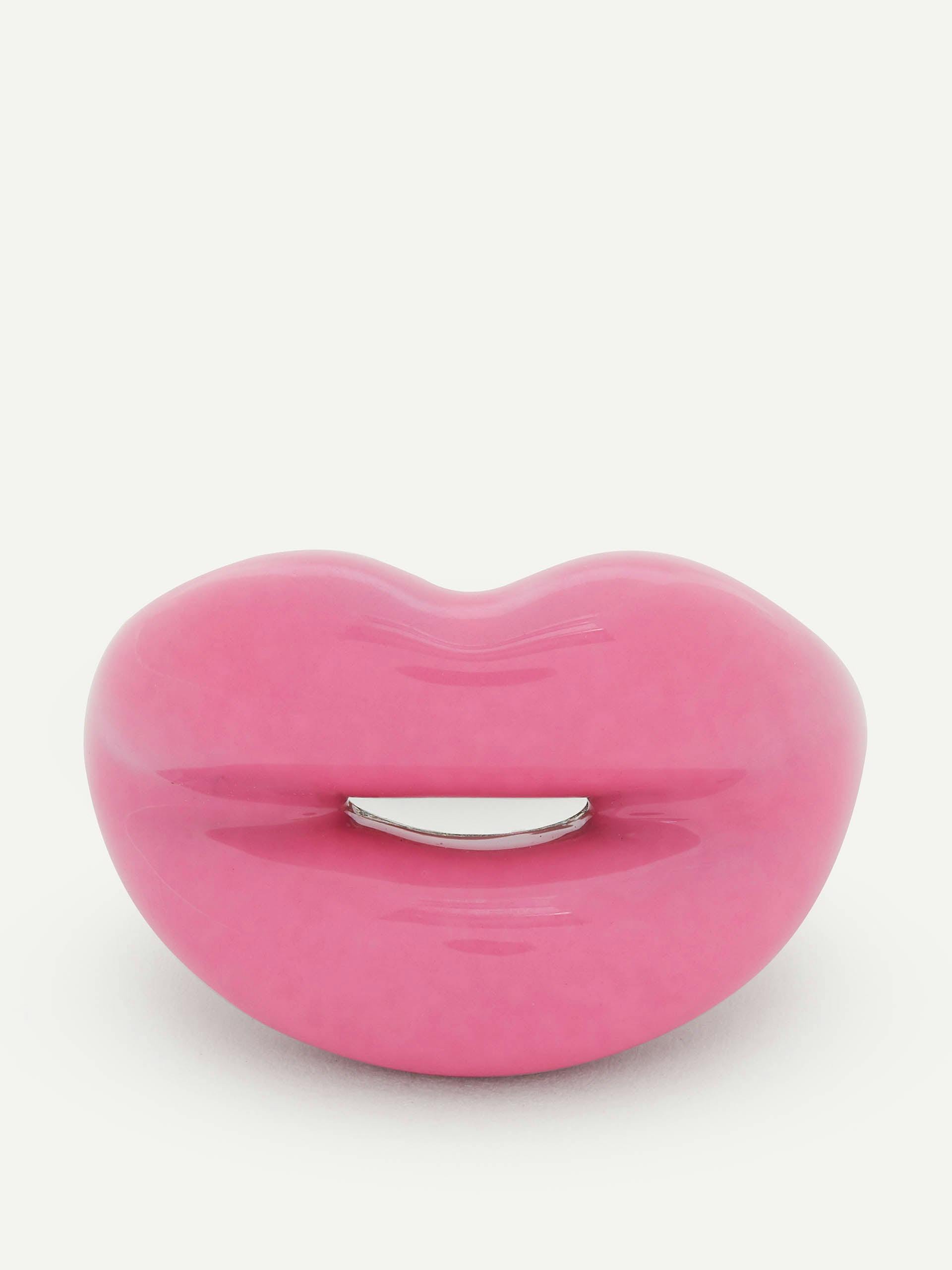 Bubble-gum pink Hotlips ring