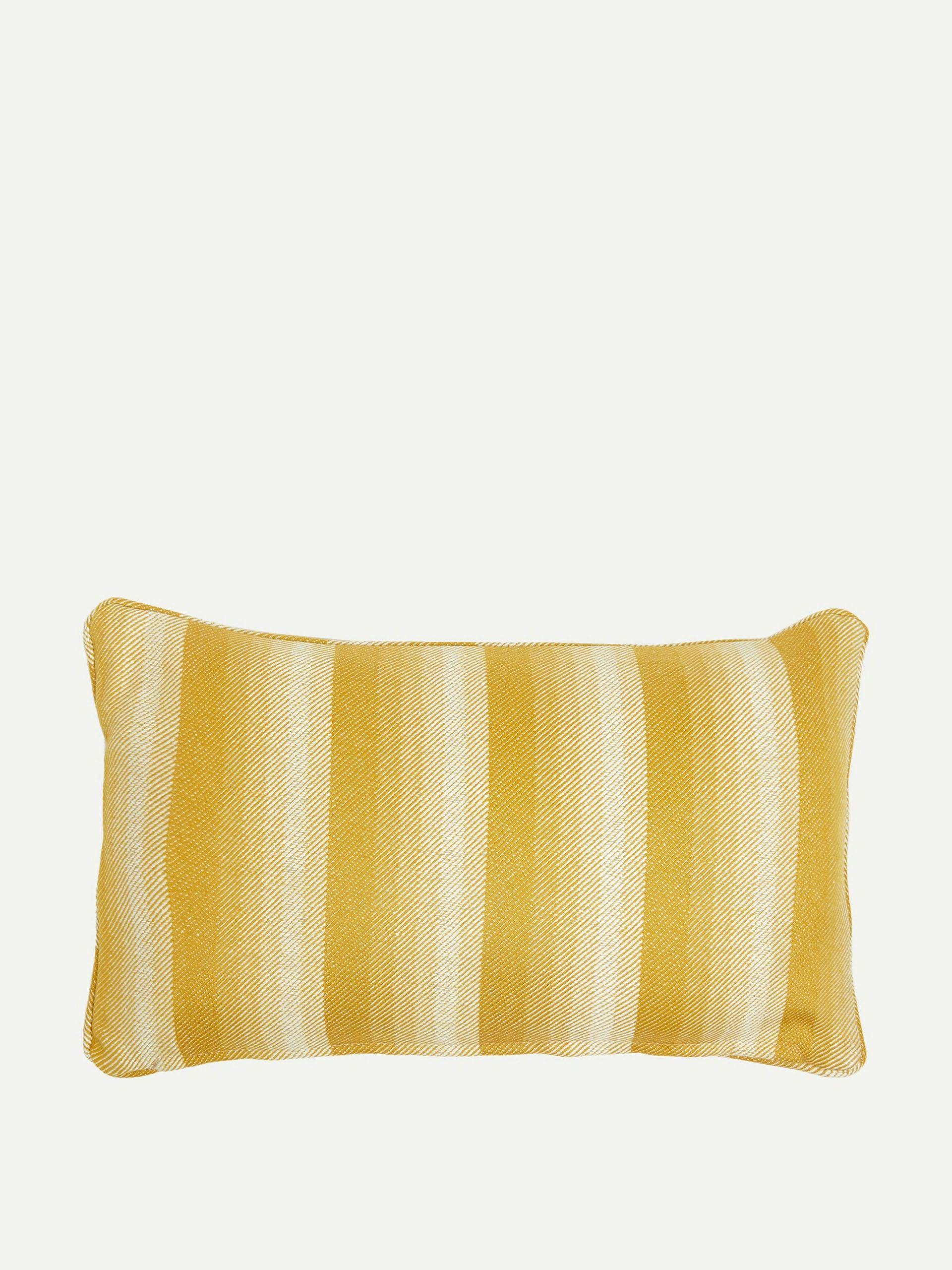 Yellow shadow line cushion