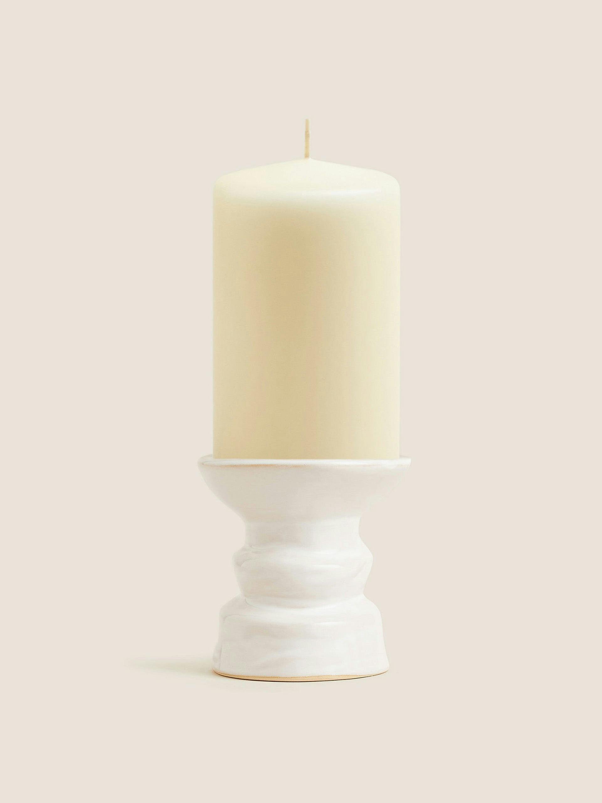 Ceramic pillar candle holder