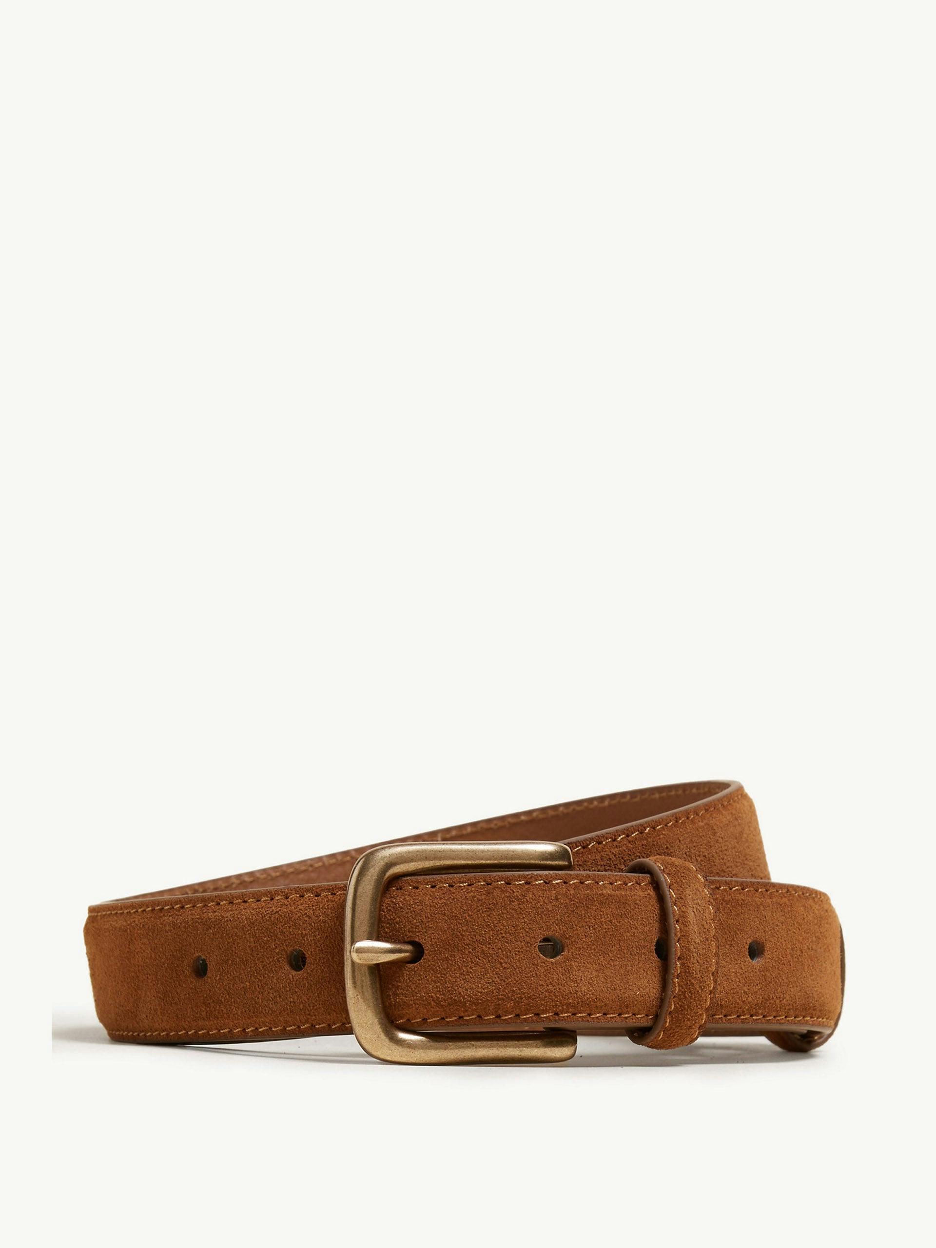 Suede belt