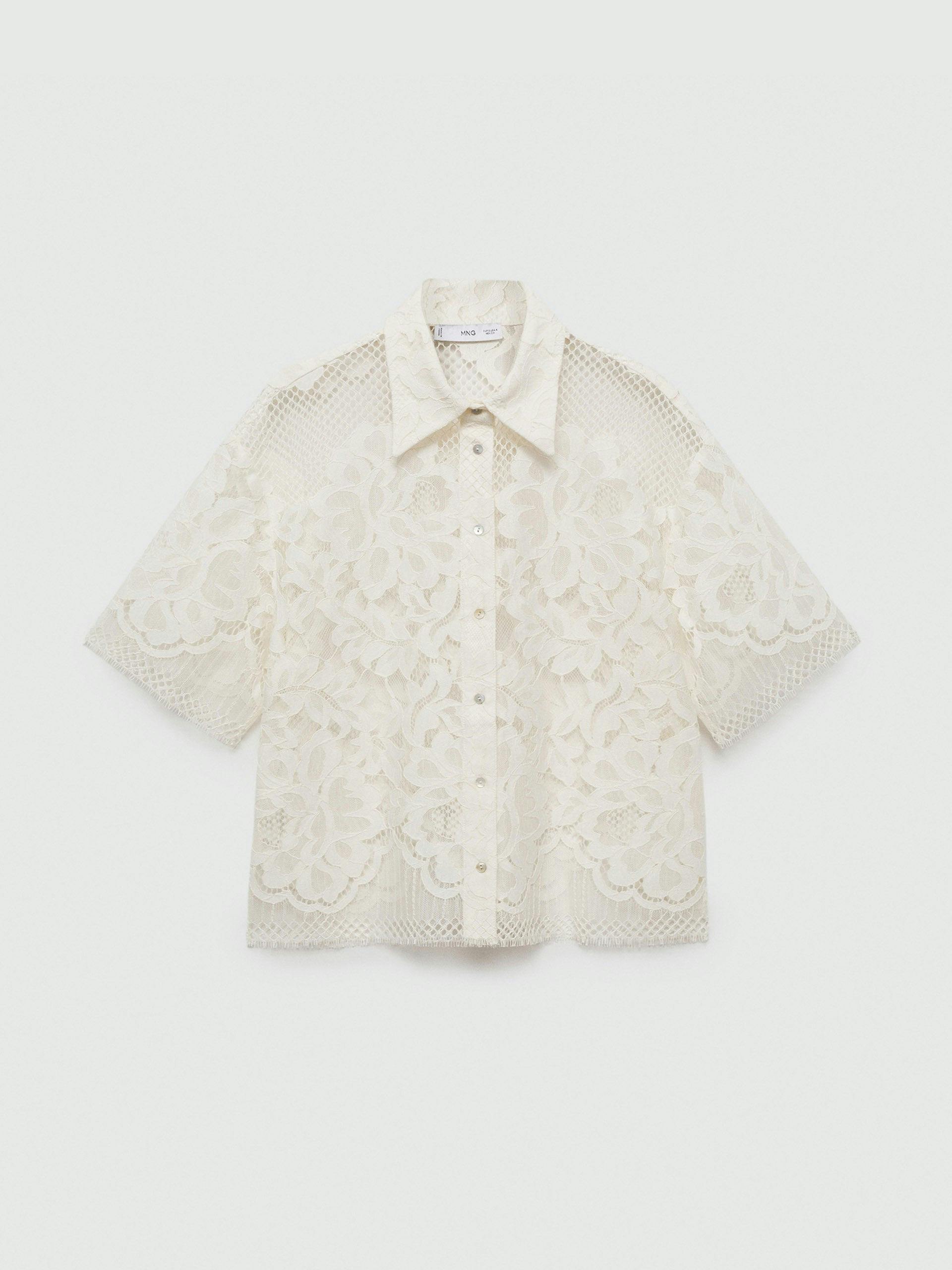 Short sleeve embroidered shirt