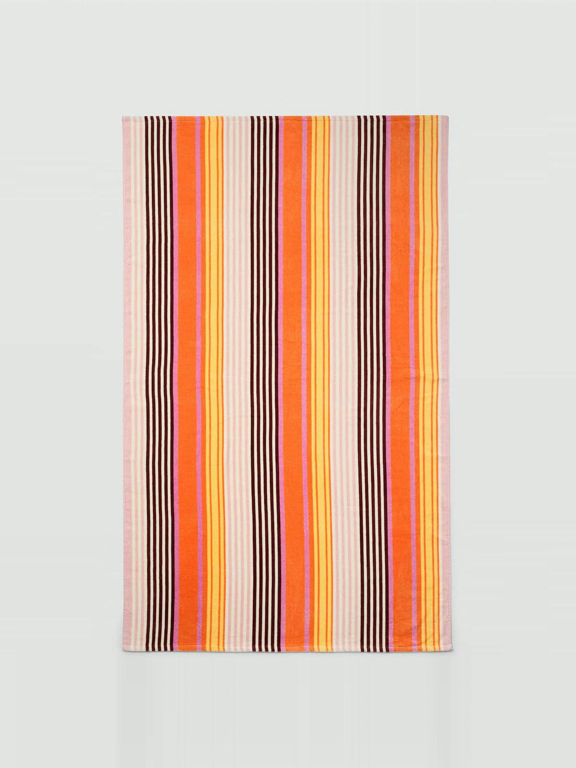 100% cotton striped beach towel